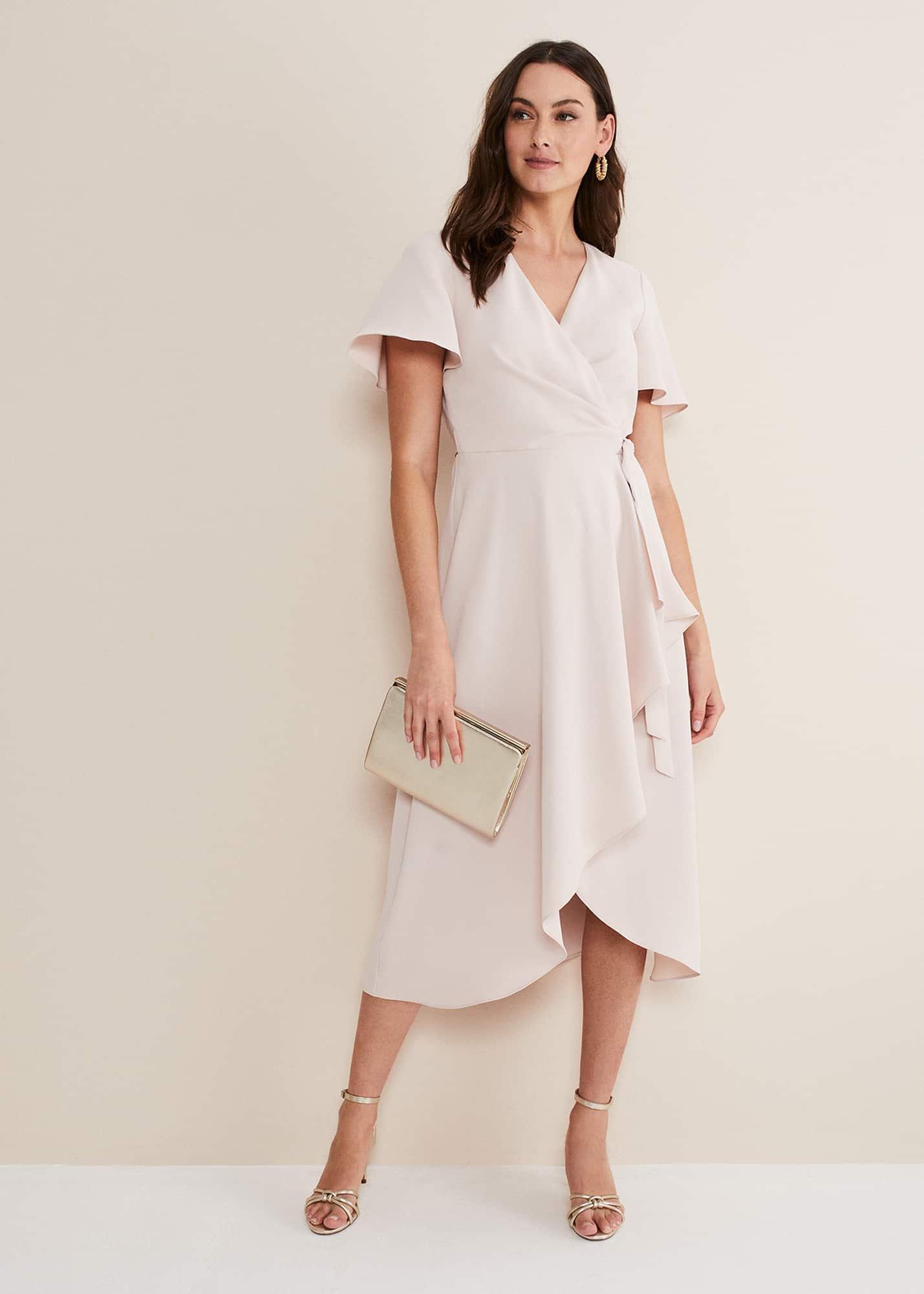 Julissa Ruffle Wrap Midi Dress
