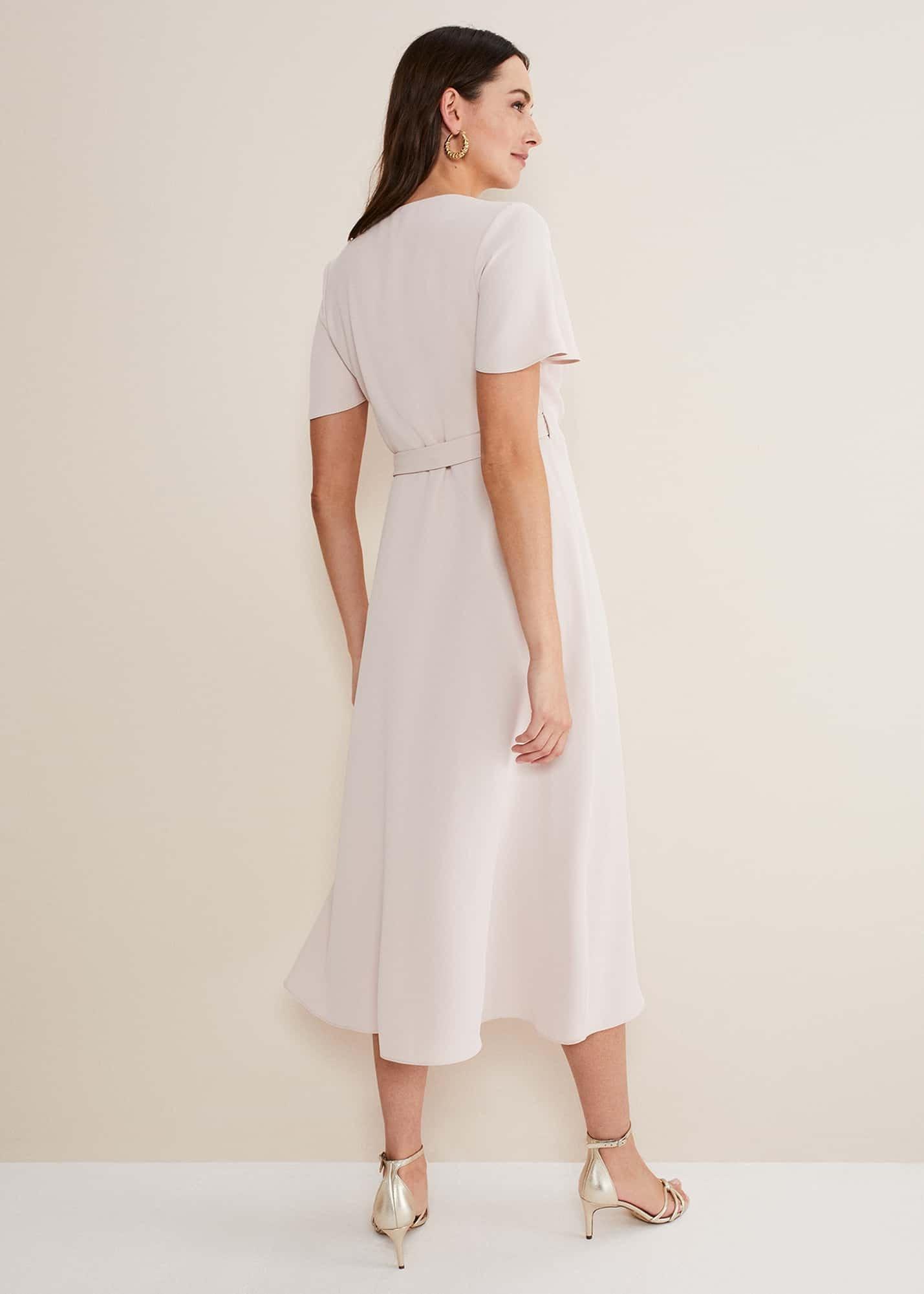Julissa Ruffle Wrap Midi Dress