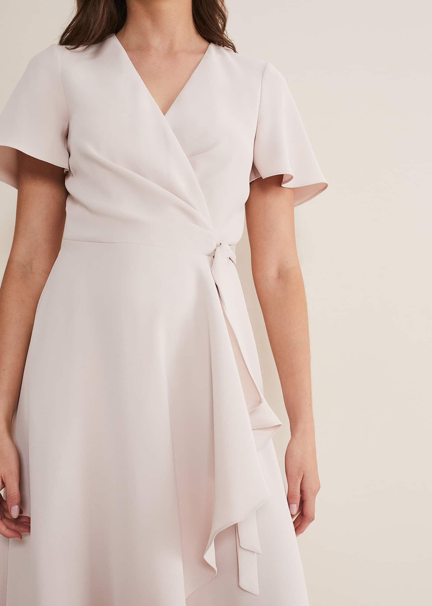 Julissa Ruffle Wrap Midi Dress