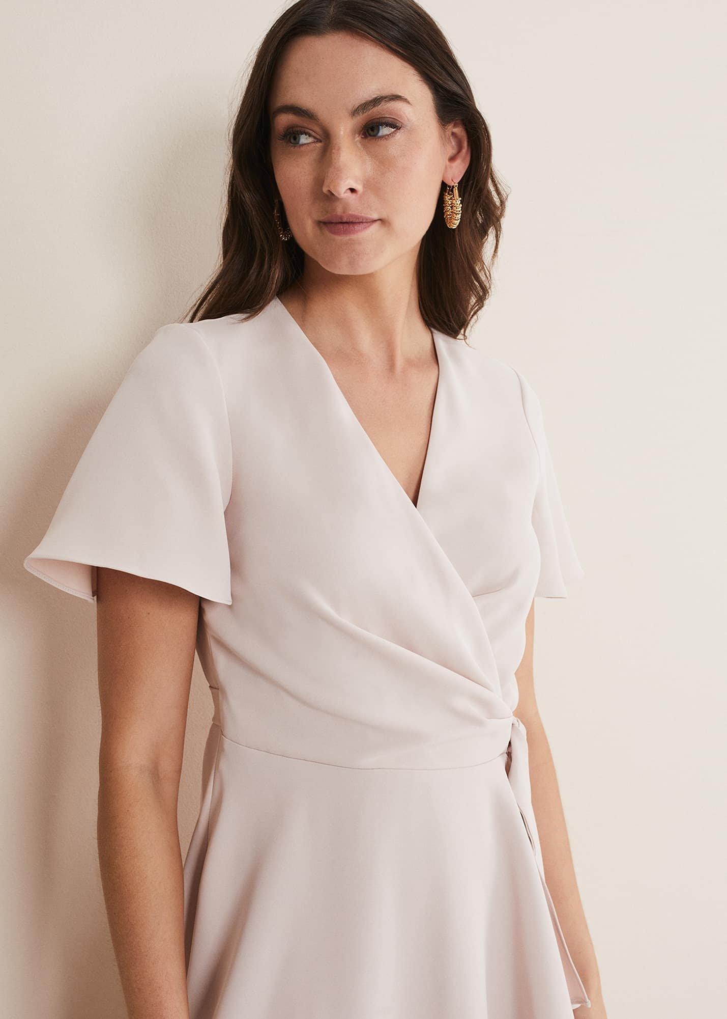 Julissa Ruffle Wrap Midi Dress