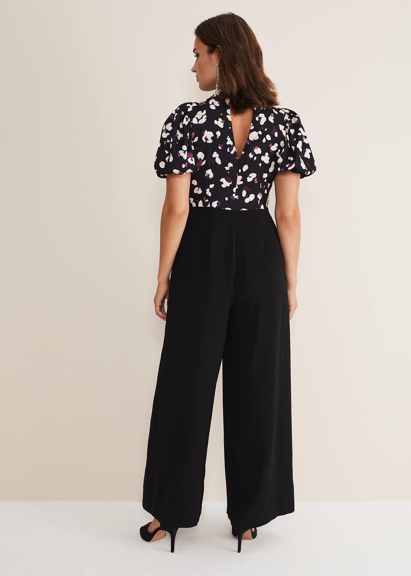 Paulina Puff Sleeve Animal Jumpsuit