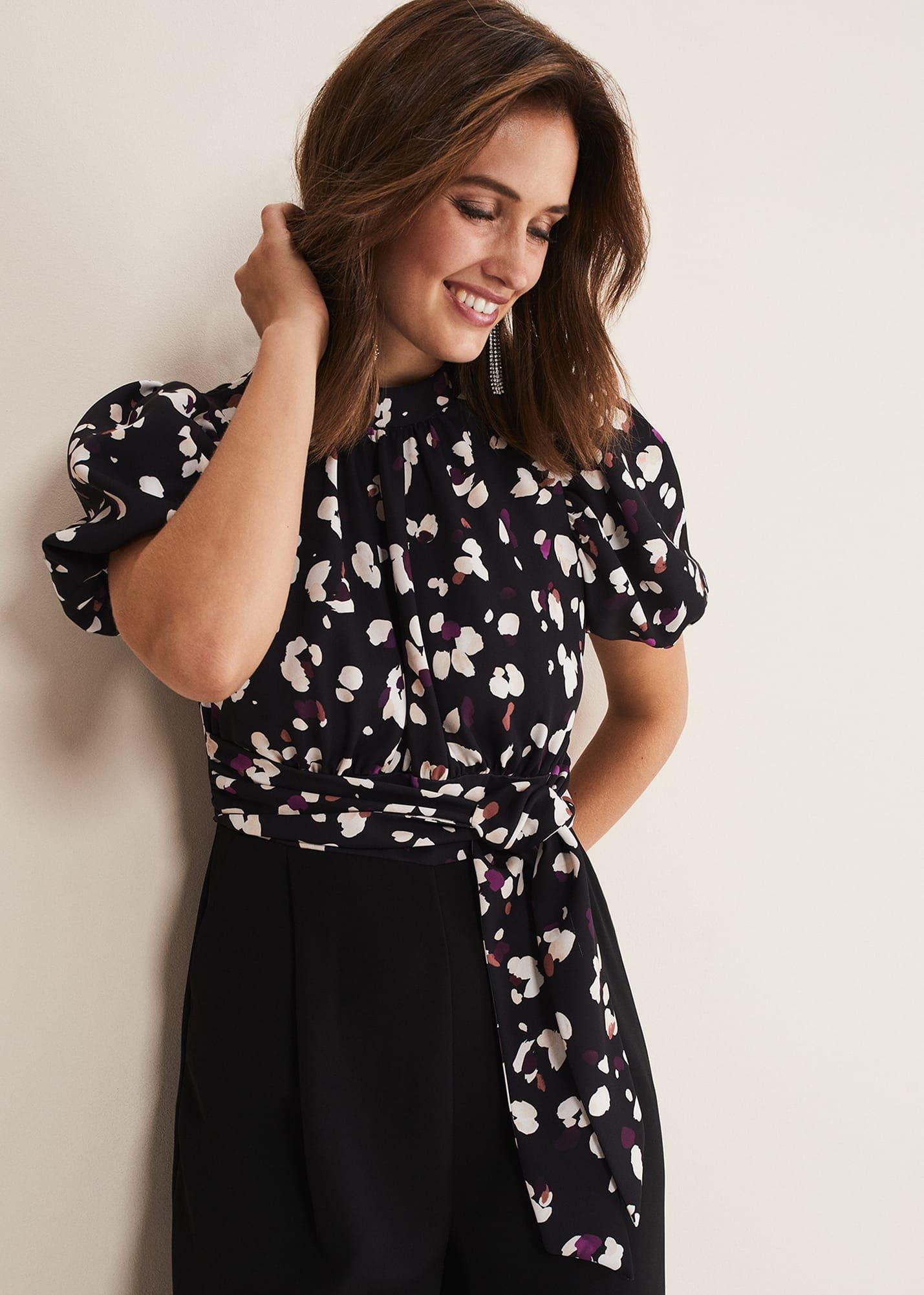 Paulina Puff Sleeve Animal Jumpsuit