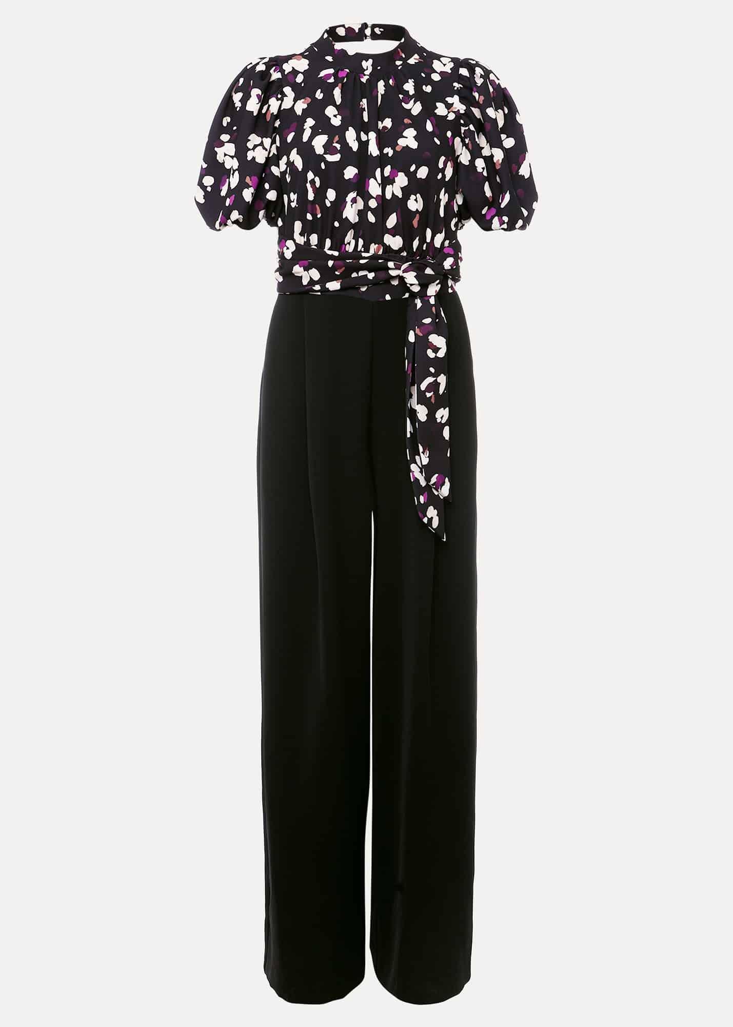 Paulina Puff Sleeve Animal Jumpsuit