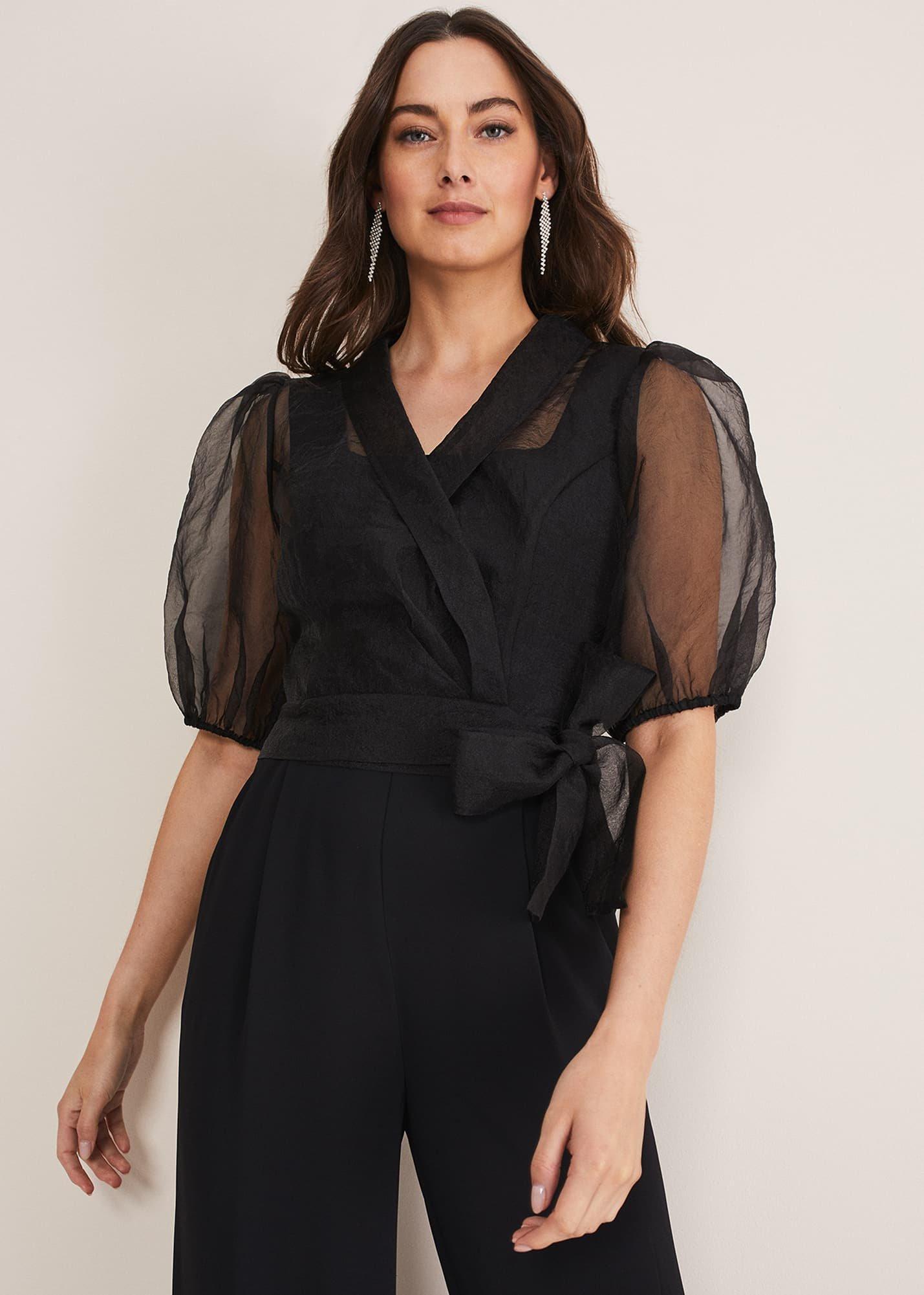 Brontie Puff Sleeve Wide Leg Jumpsuit