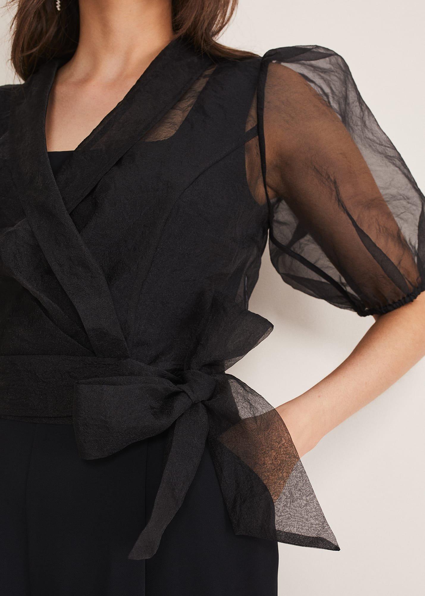 Brontie Puff Sleeve Wide Leg Jumpsuit