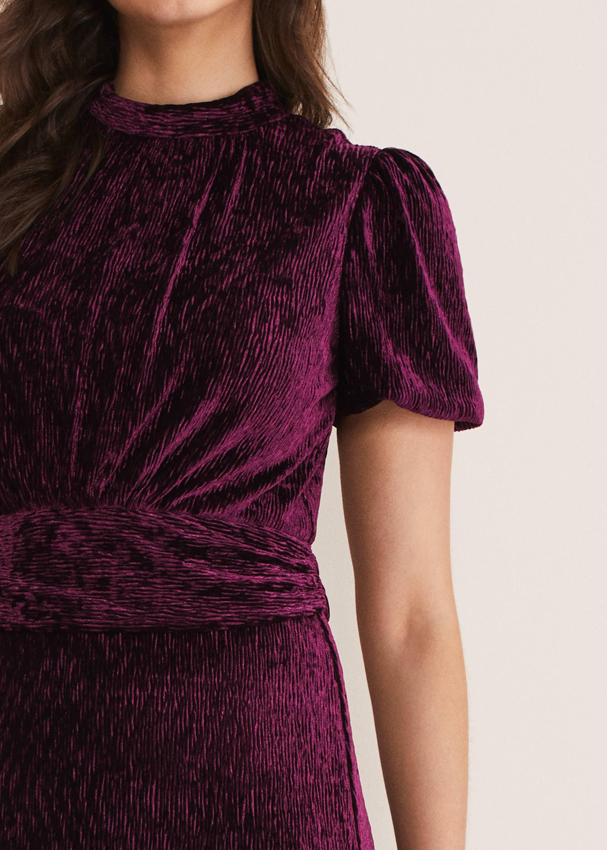 Kaylee Velvet Pleat Dress