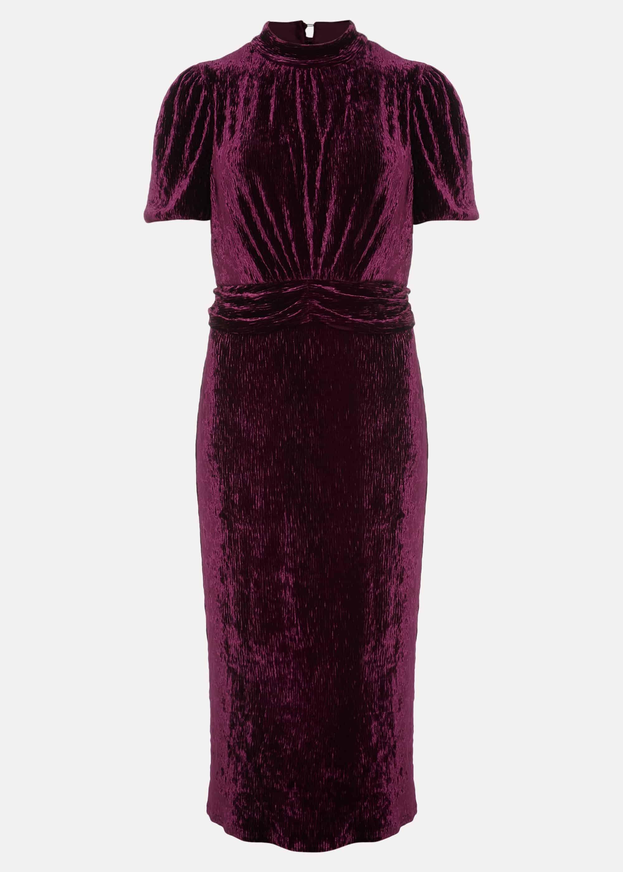 Kaylee Velvet Pleat Dress