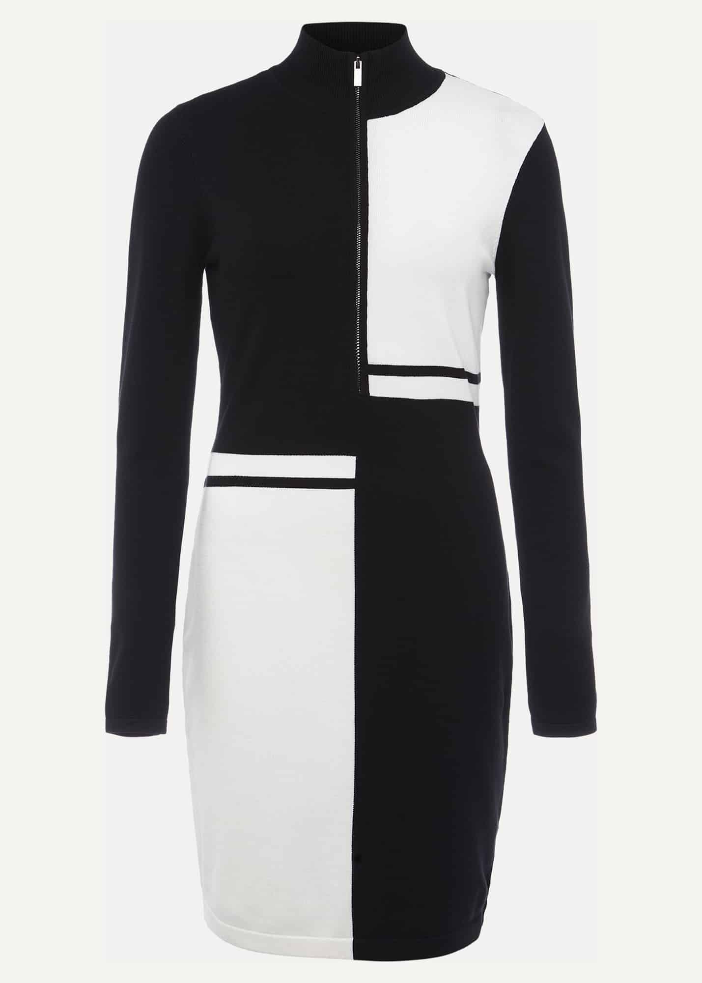 Arden Zip Detail Colourblock Knit Tunic