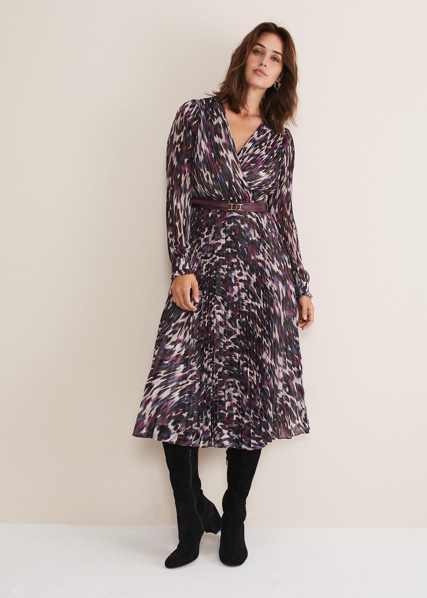 Eloise Animal Pleated Dress