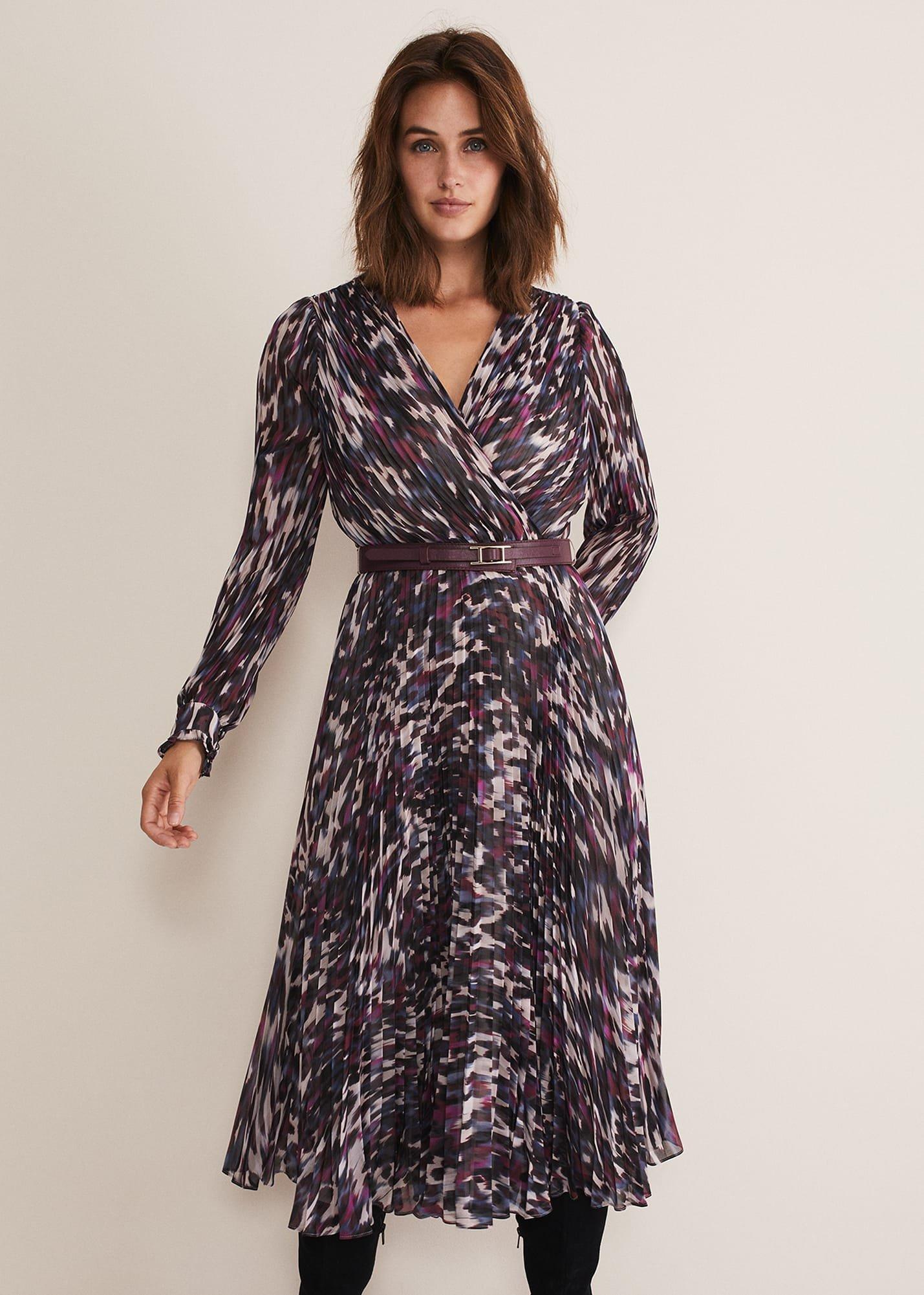 Eloise Animal Pleated Dress