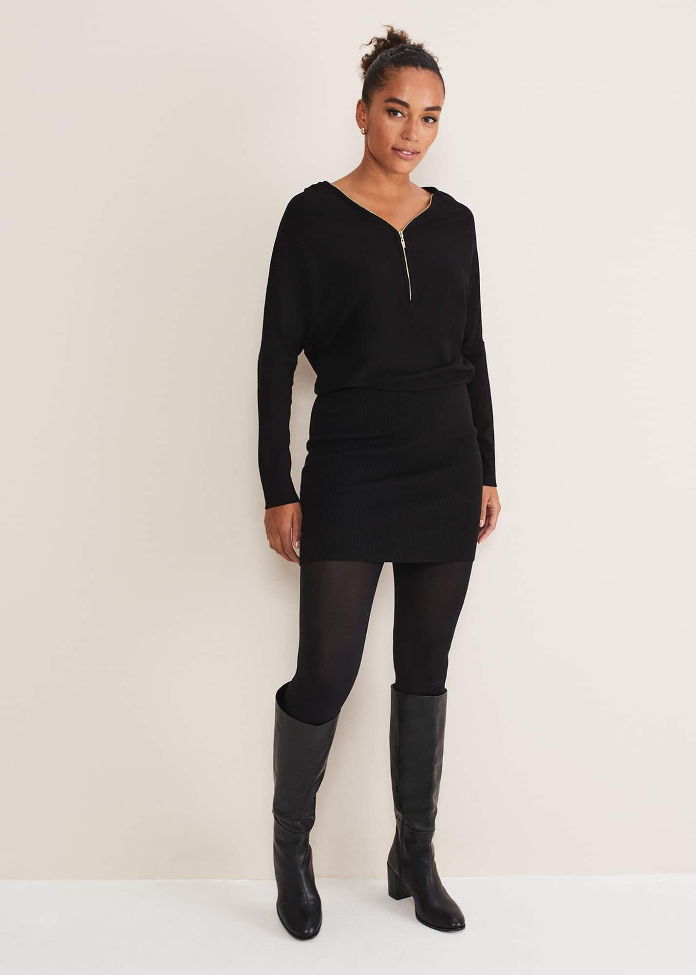 Becca Zip Neck Detail Dress