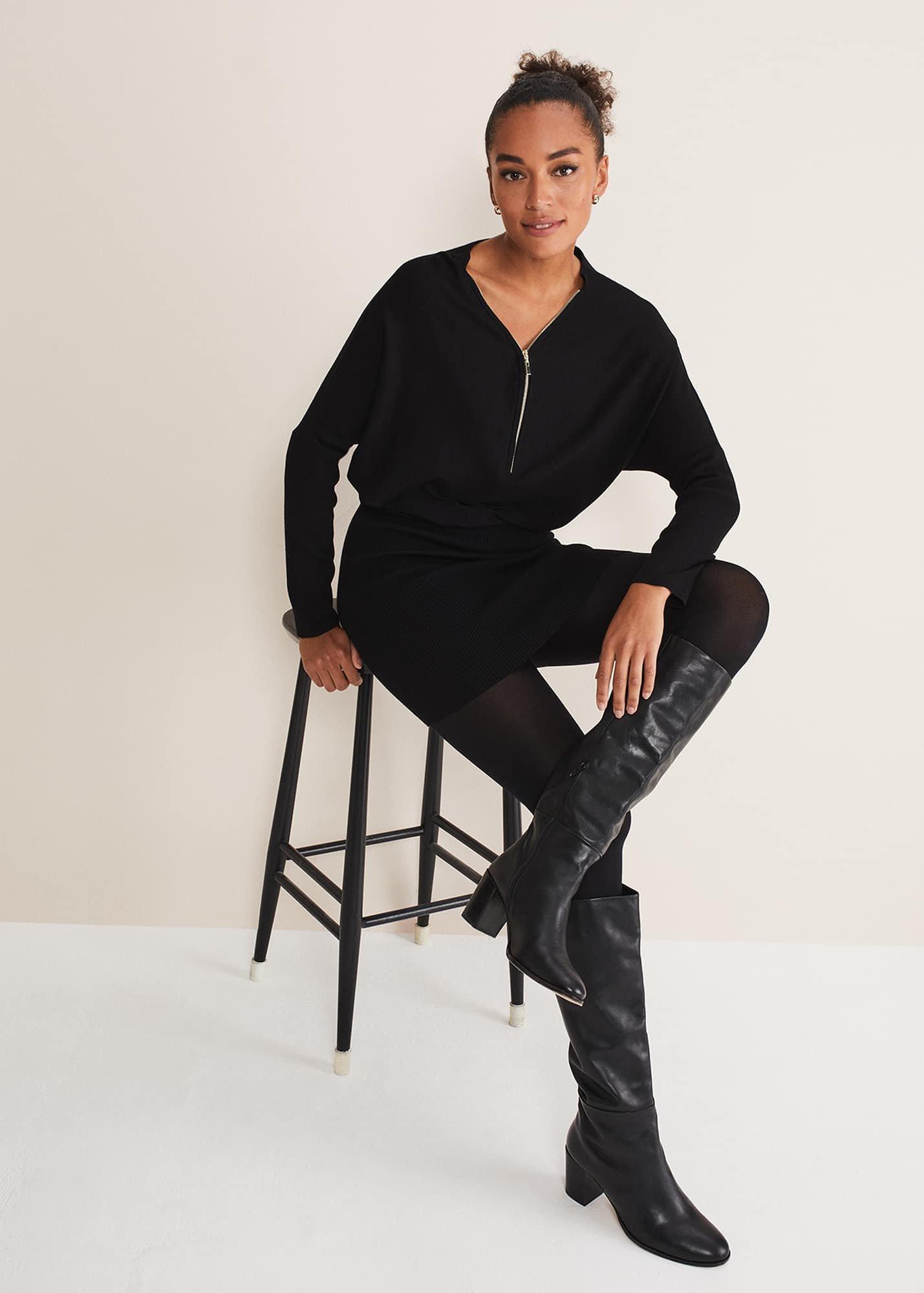 Becca Zip Neck Detail Dress