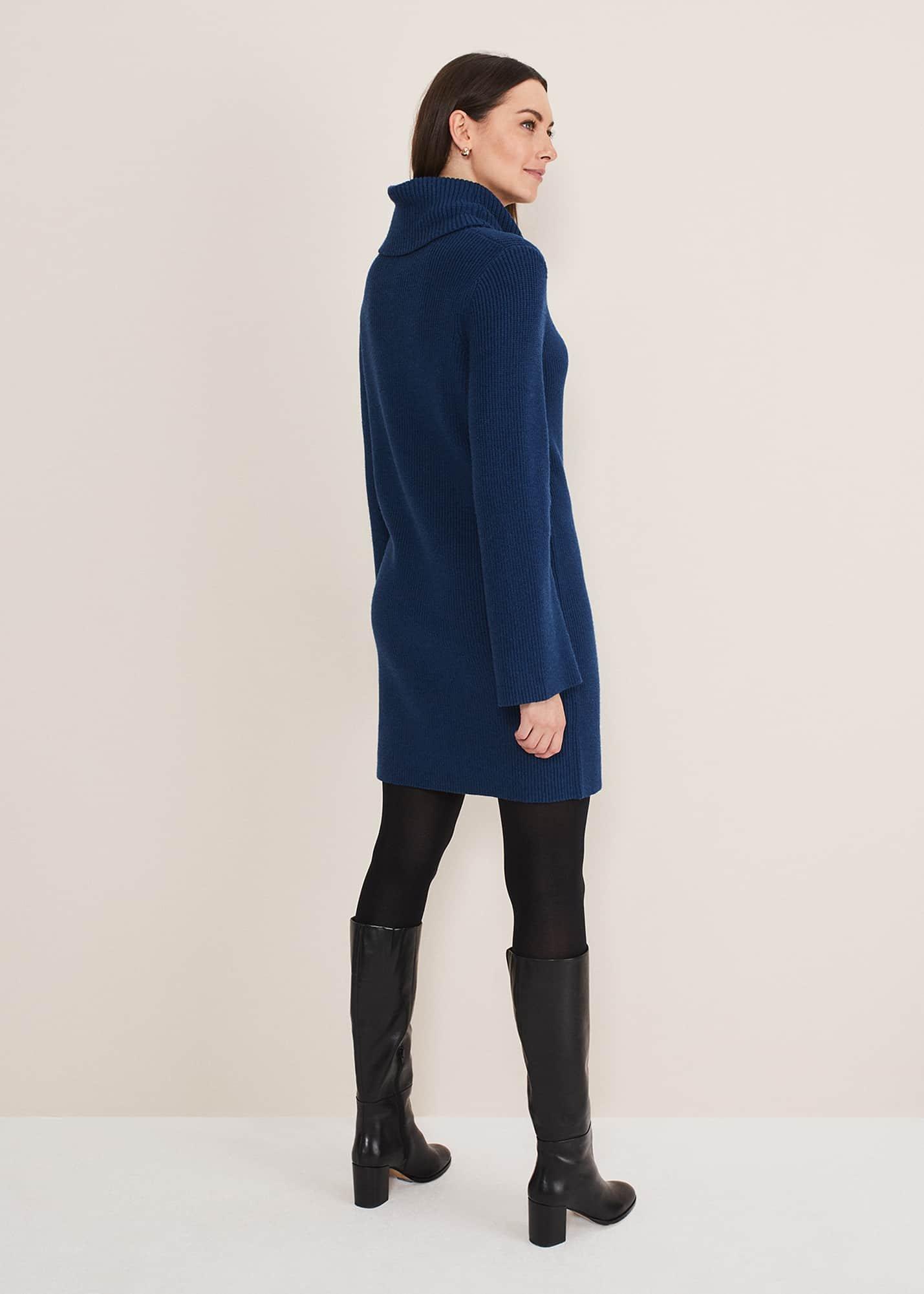 Saffie Cosy Ribbed Sleeve Knit Dress