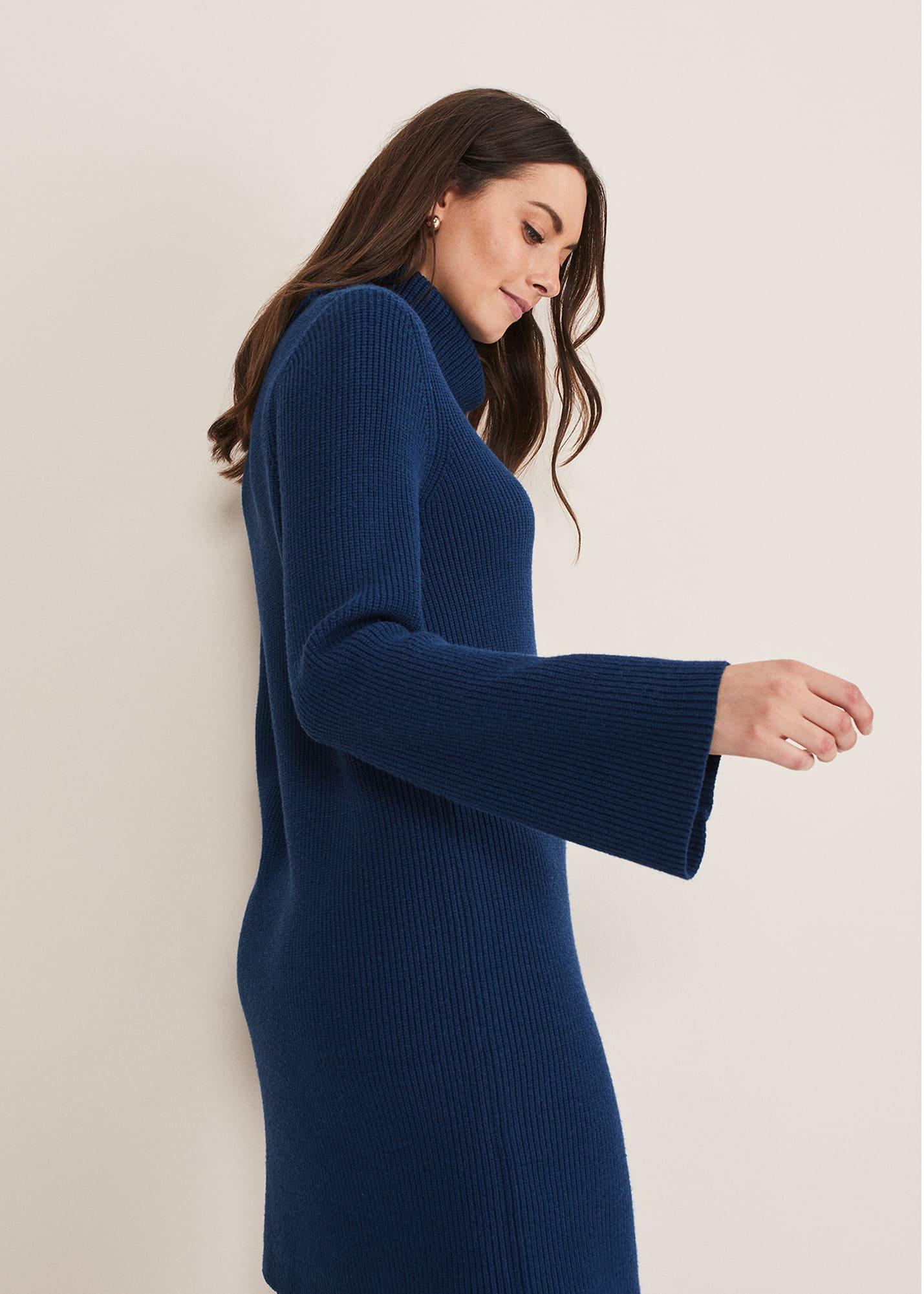 Saffie Cosy Ribbed Sleeve Knit Dress