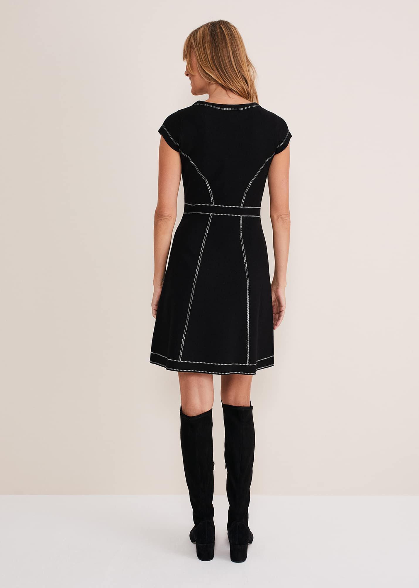Amaya Contrast Stitch Detail Dress