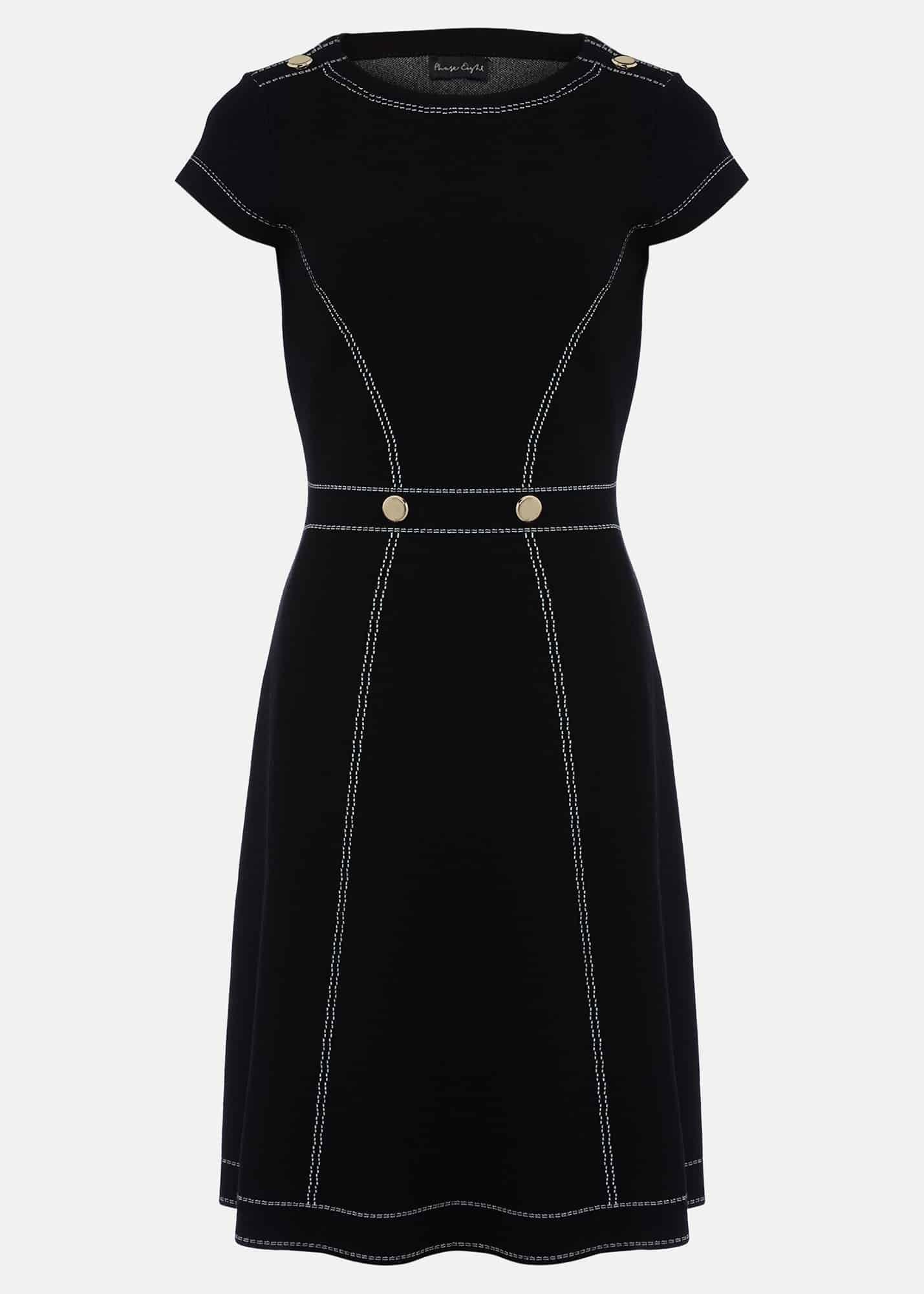 Amaya Contrast Stitch Detail Dress