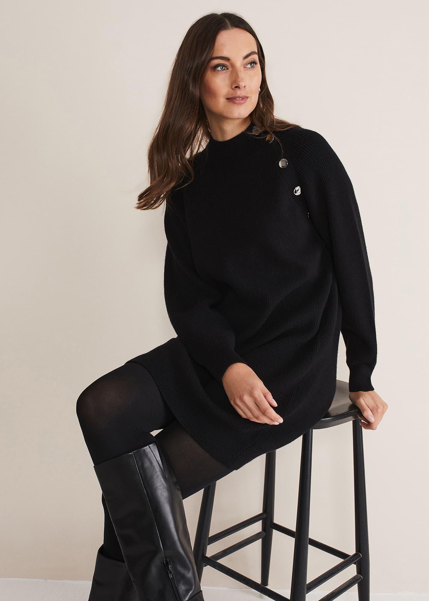 Reeva Cosy Button Detail Dress