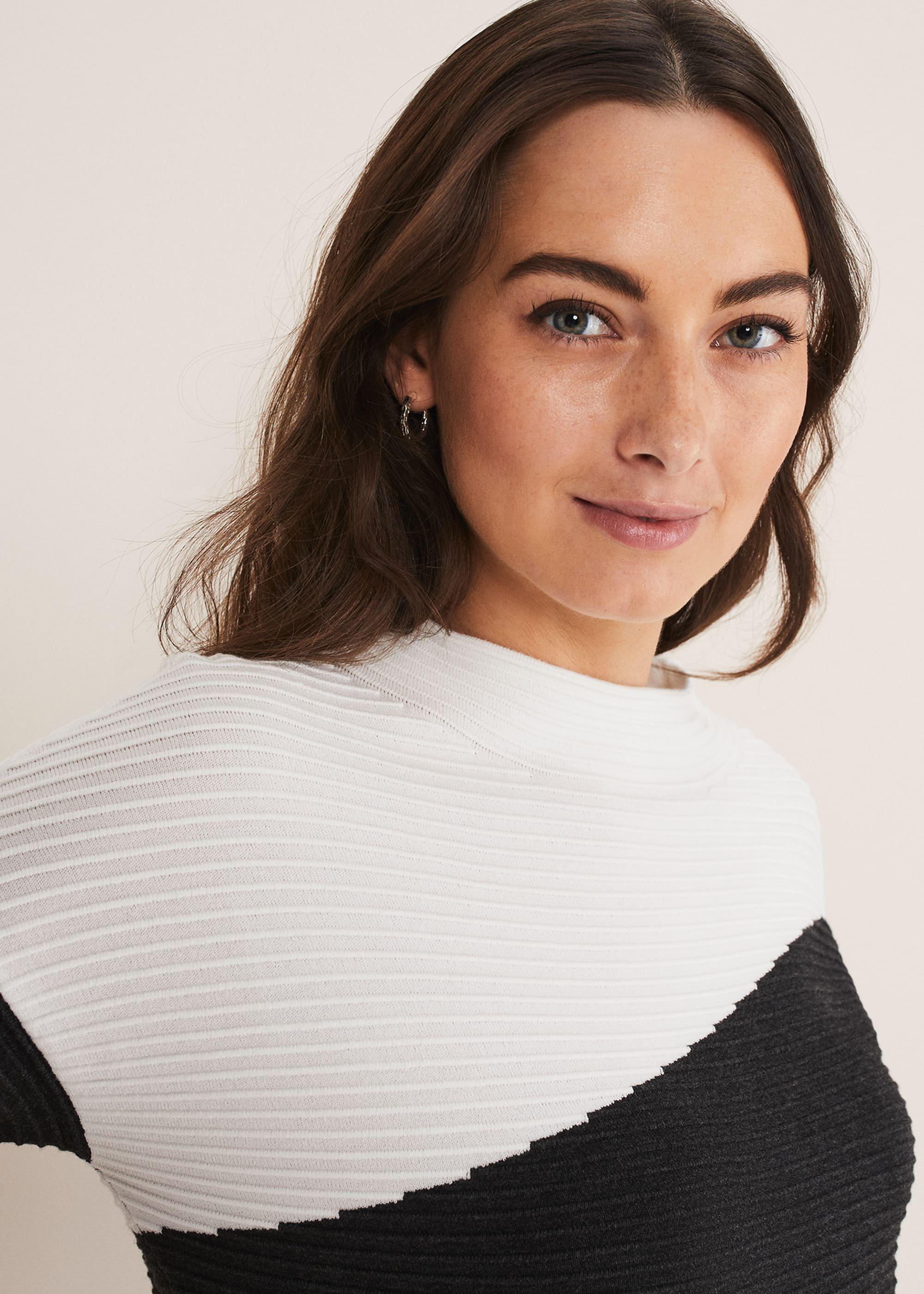 Mali Textured Stitch Colourblock Dress