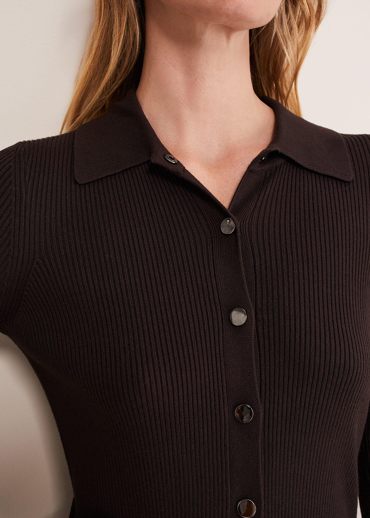 Rosa Ribbed Button Through Dress