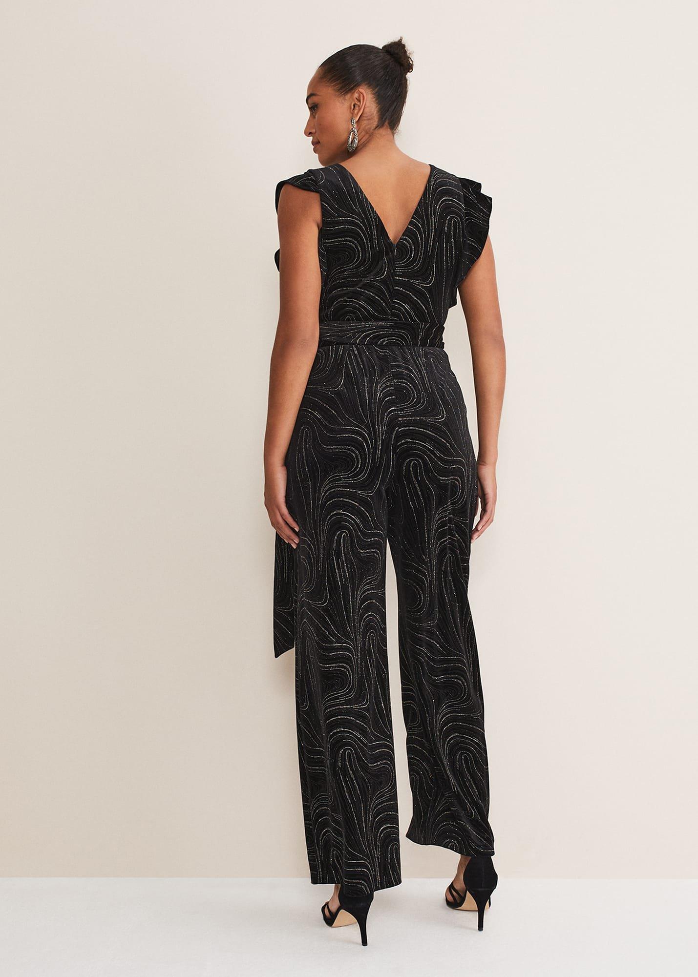 Victoriana Swirl Velvet Jumpsuit