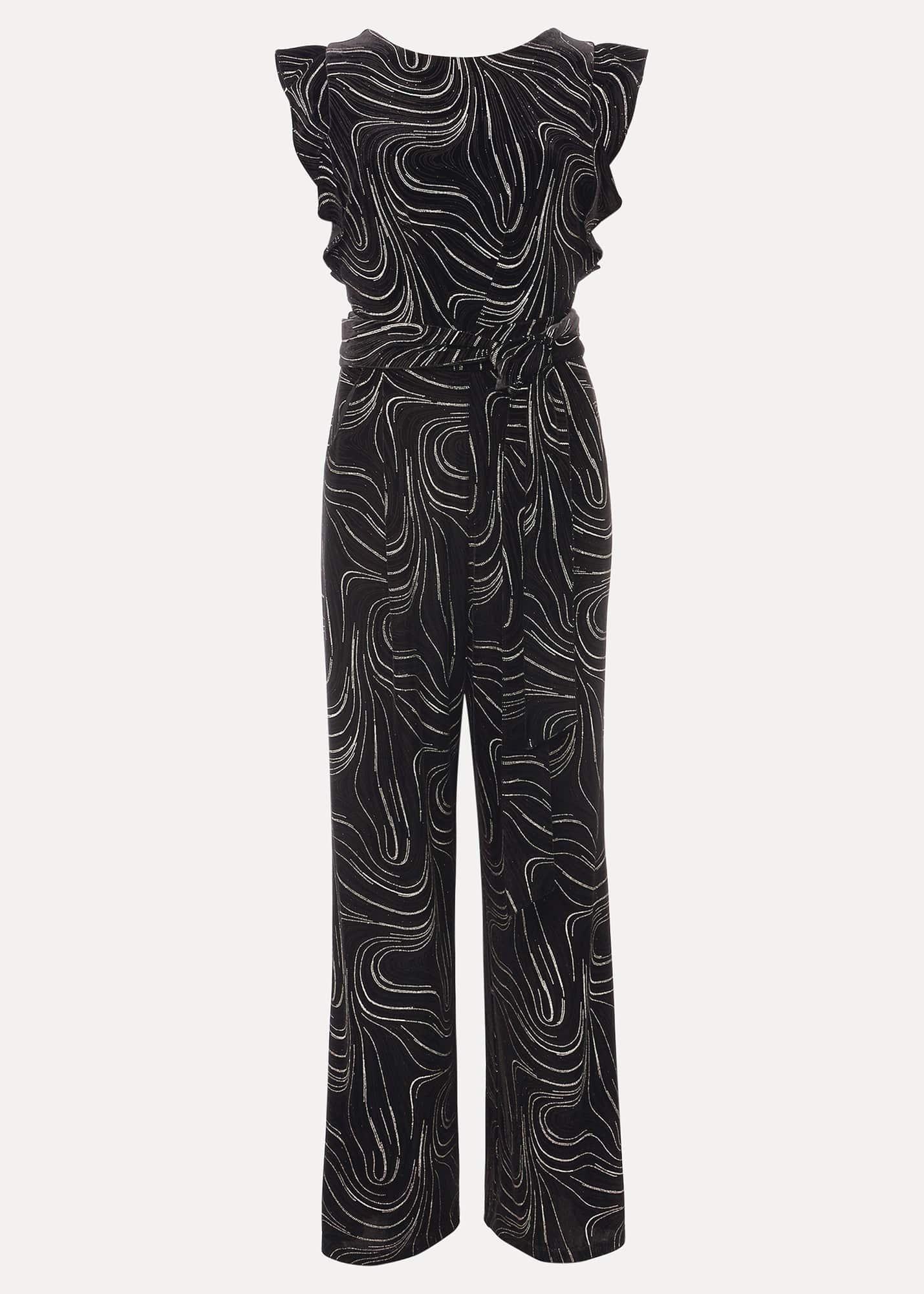 Victoriana Swirl Velvet Jumpsuit