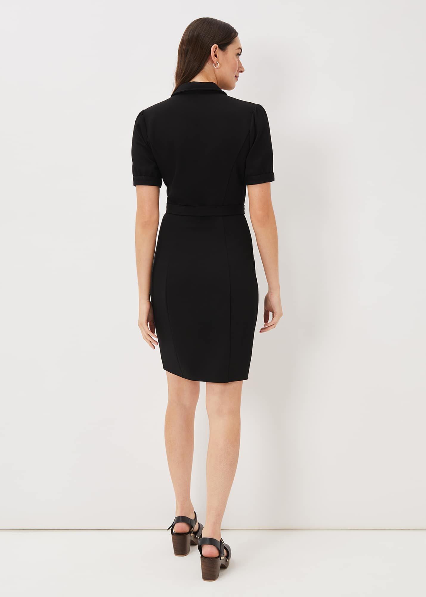 Shaden Zip Front Ponte Dress