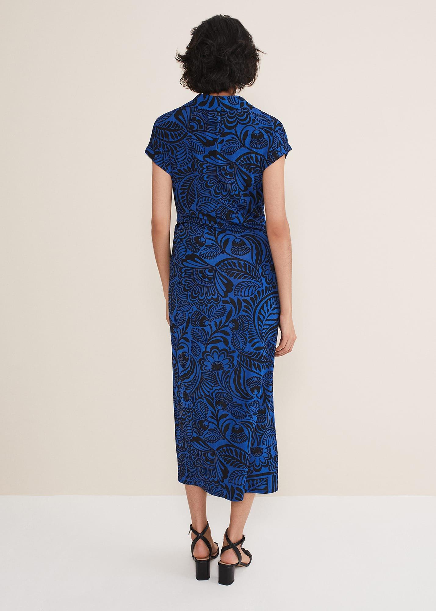 Mara Abstract Print Wrap Dress
