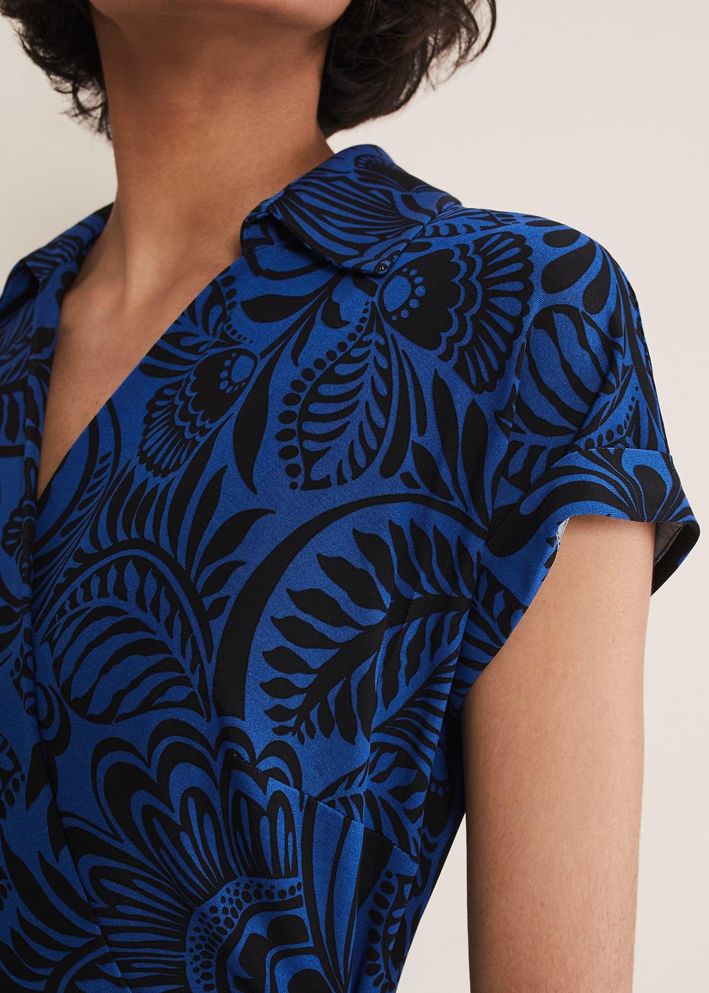 Mara Abstract Print Wrap Dress