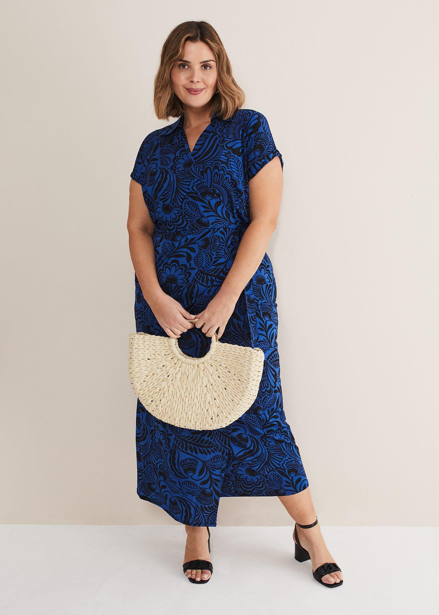 Mara Abstract Print Wrap Dress
