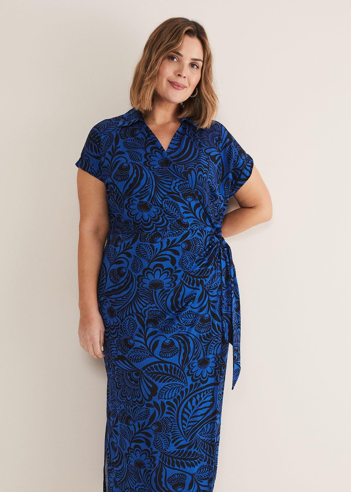 Mara Abstract Print Wrap Dress