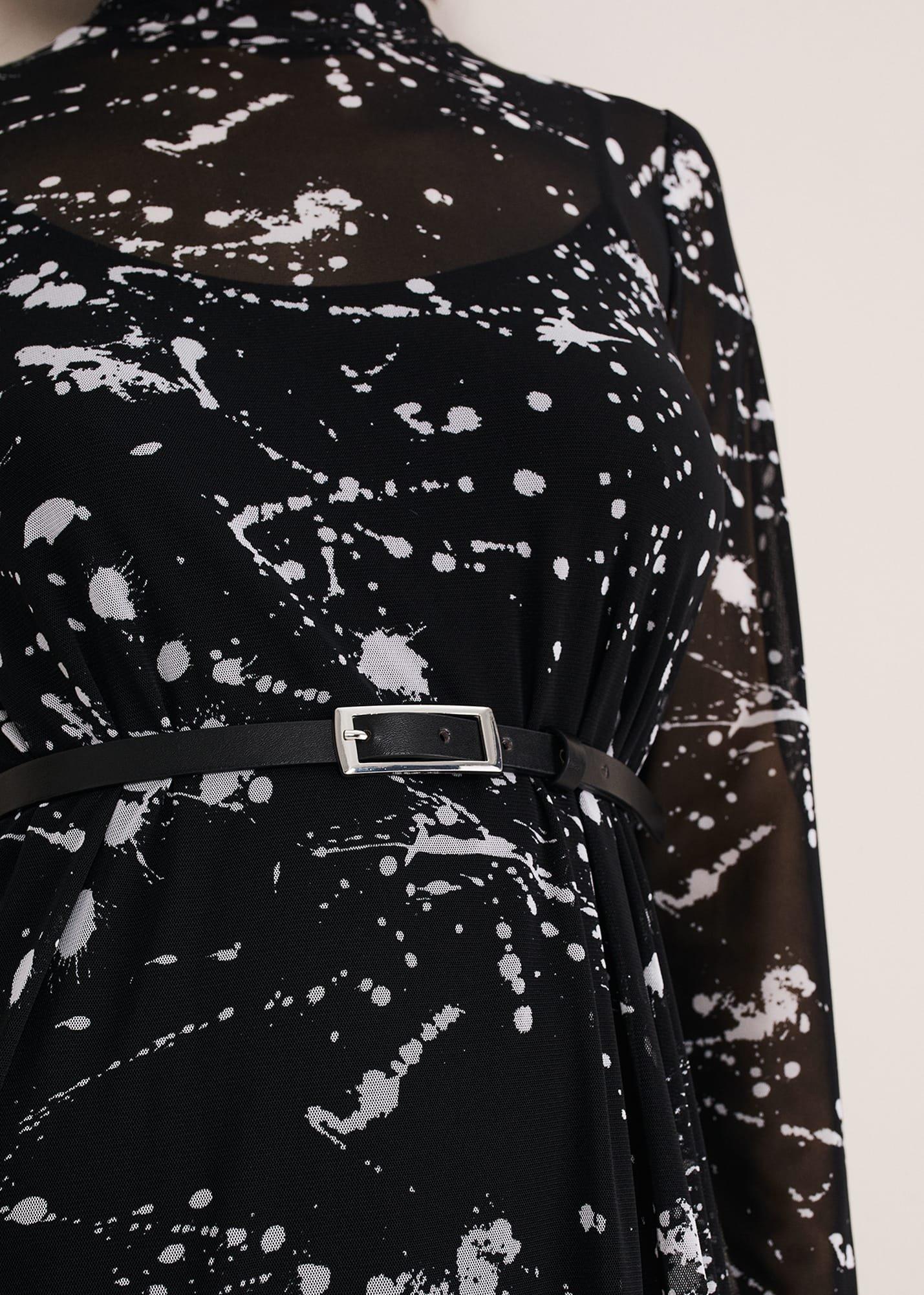 Elianna Splatter Long Sleeved Dress