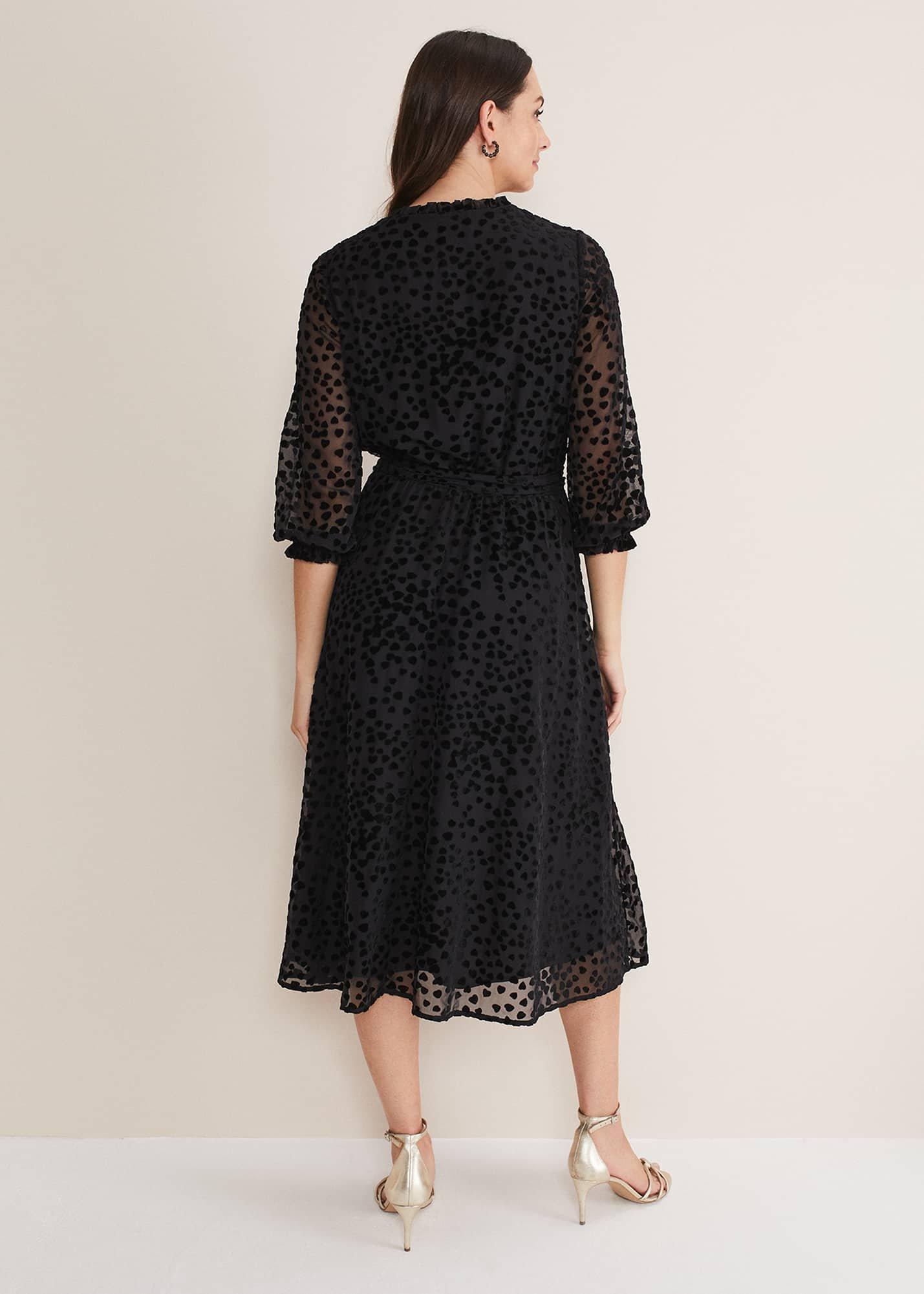Isador Textured Fit And Flare Midi Dress
