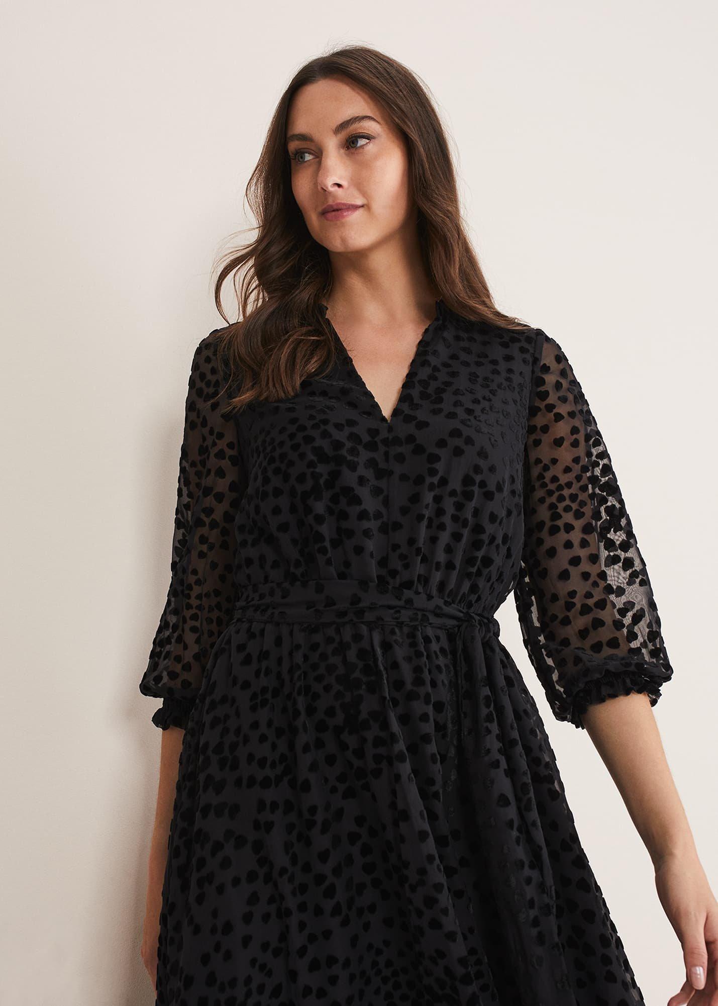 Isador Textured Fit And Flare Midi Dress