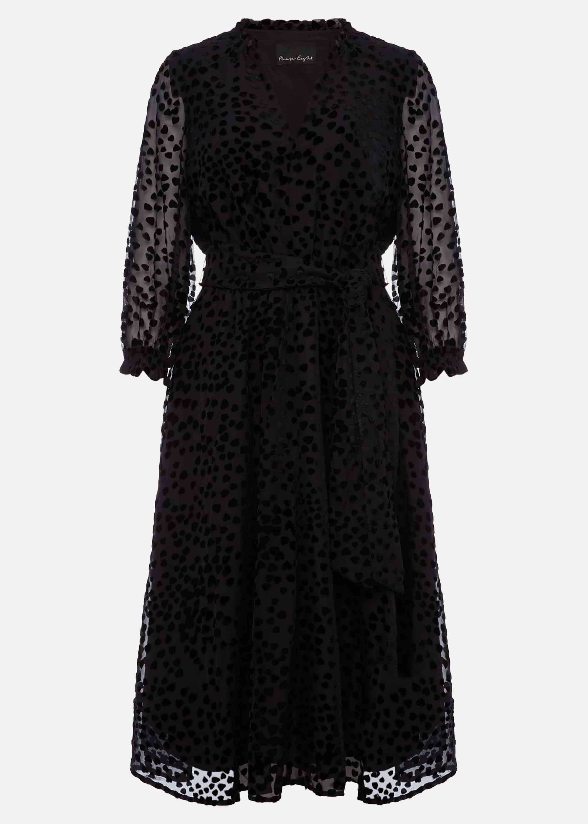 Isador Textured Fit And Flare Midi Dress