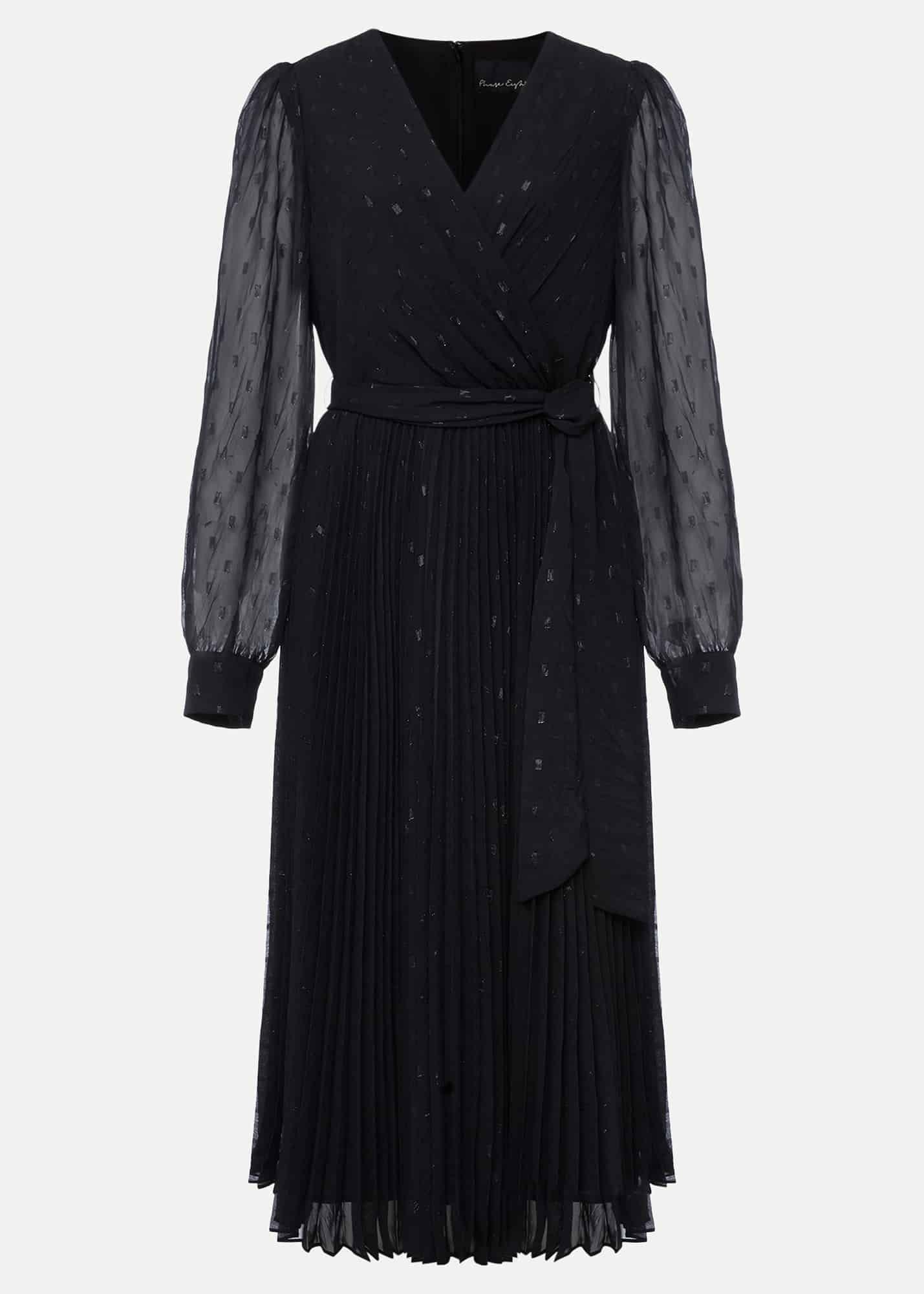 Dani Shimmer Pleat Dress