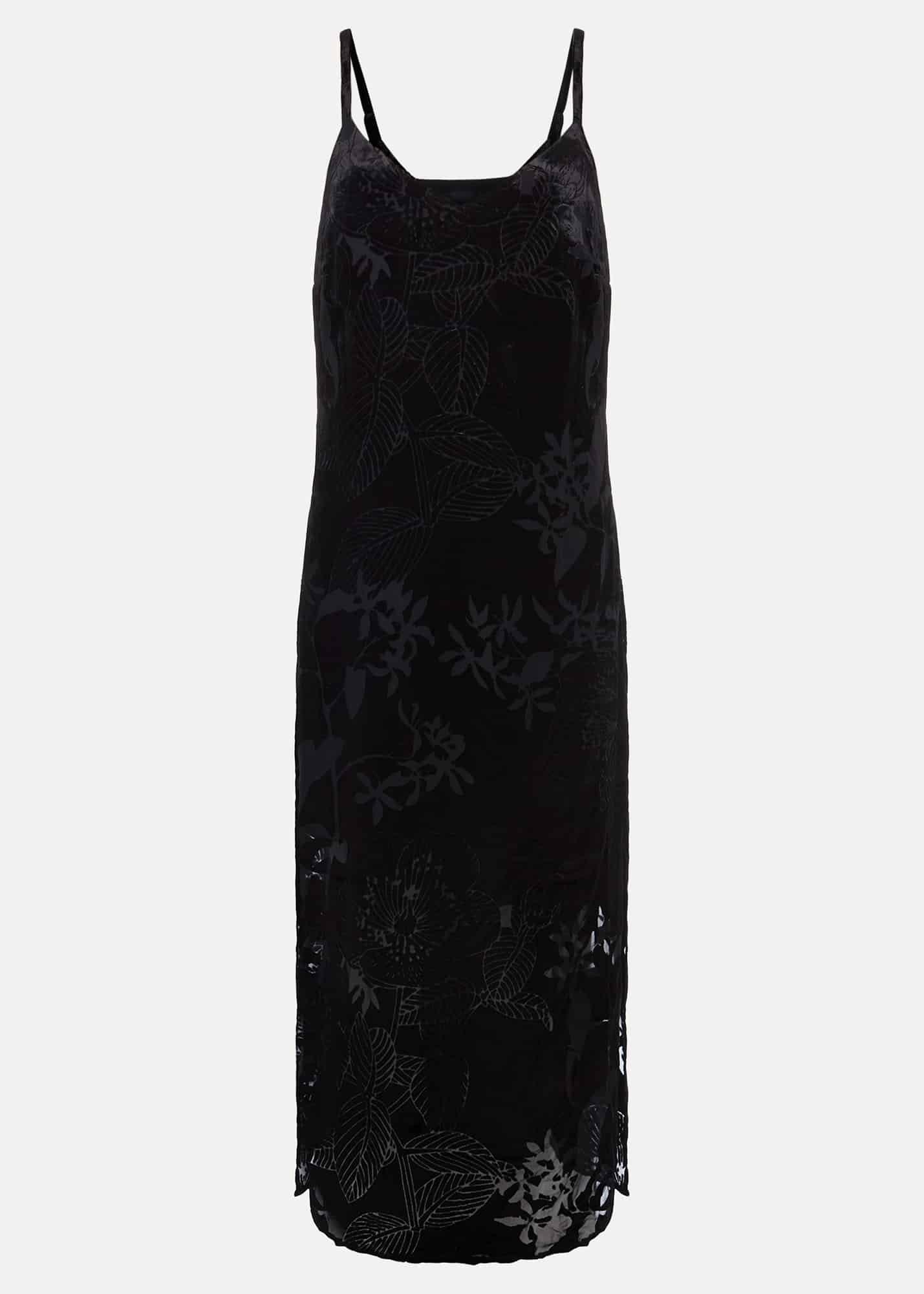 Fayette Textured Velvet Slip Dress