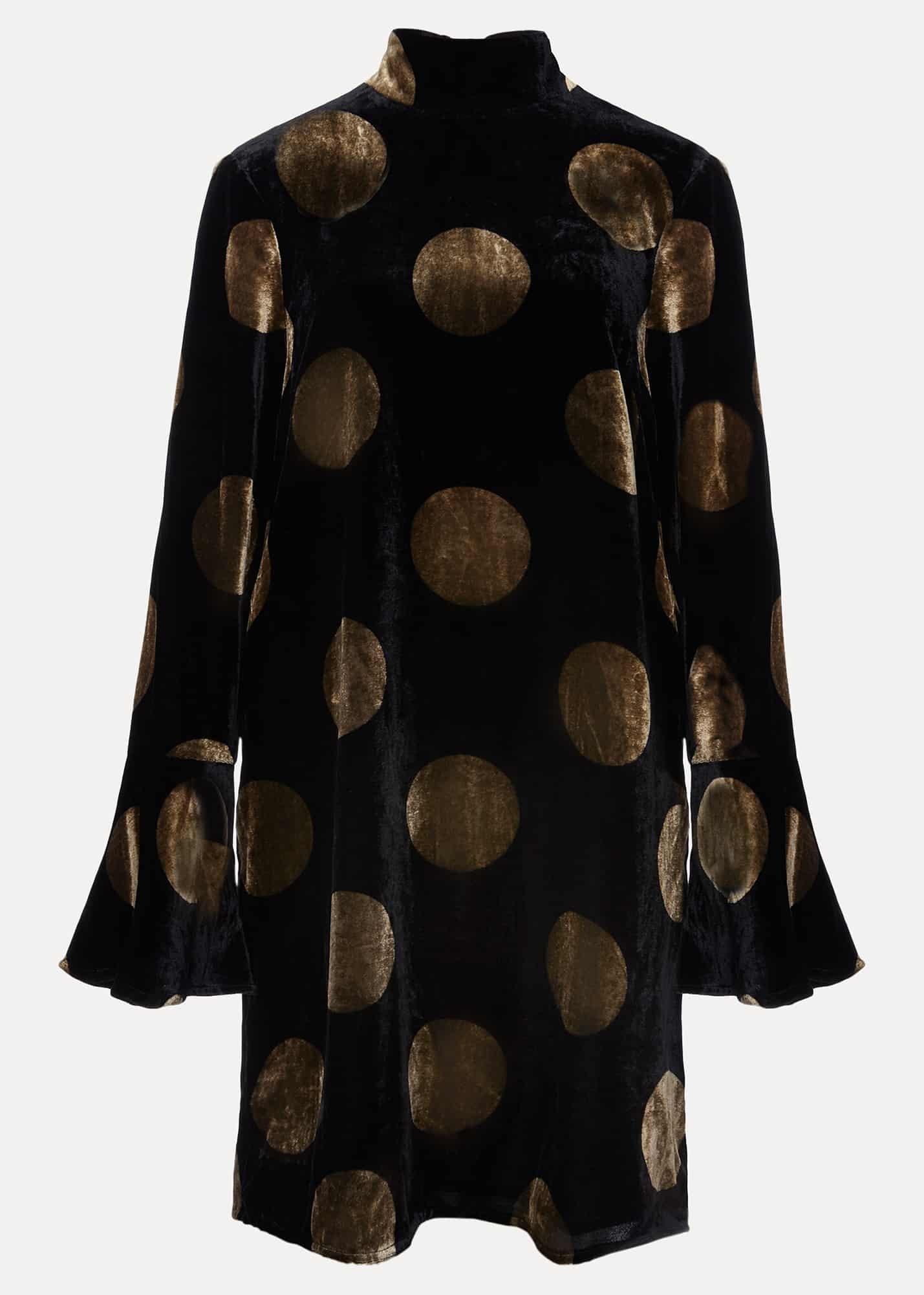Aylin Spot Bell Sleeve Dress