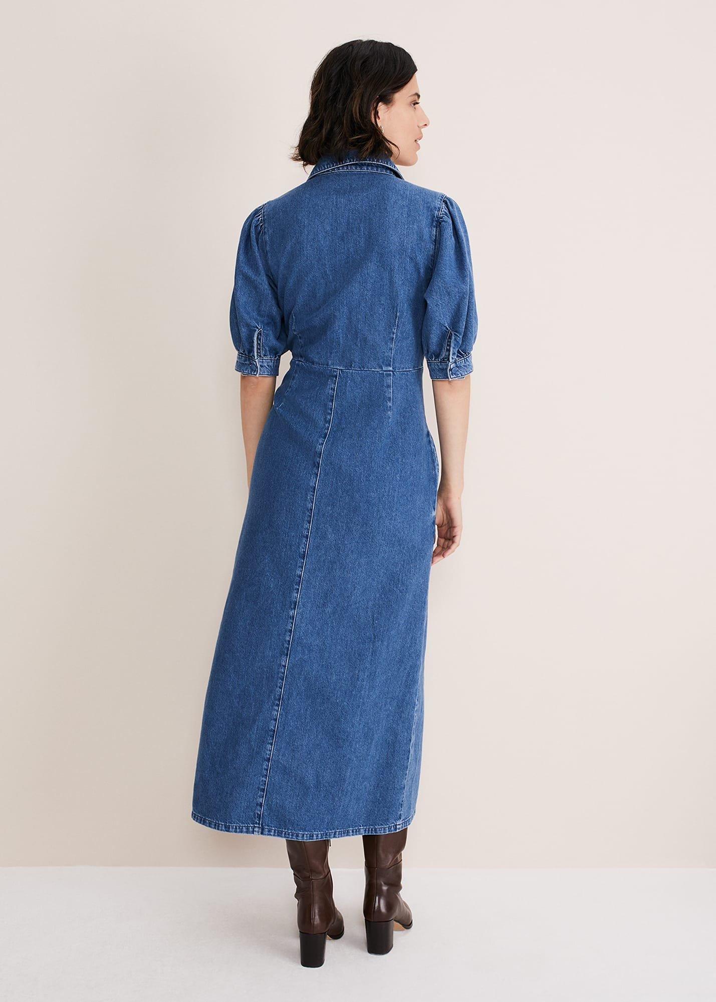 Cosette Midaxikleid aus Denim