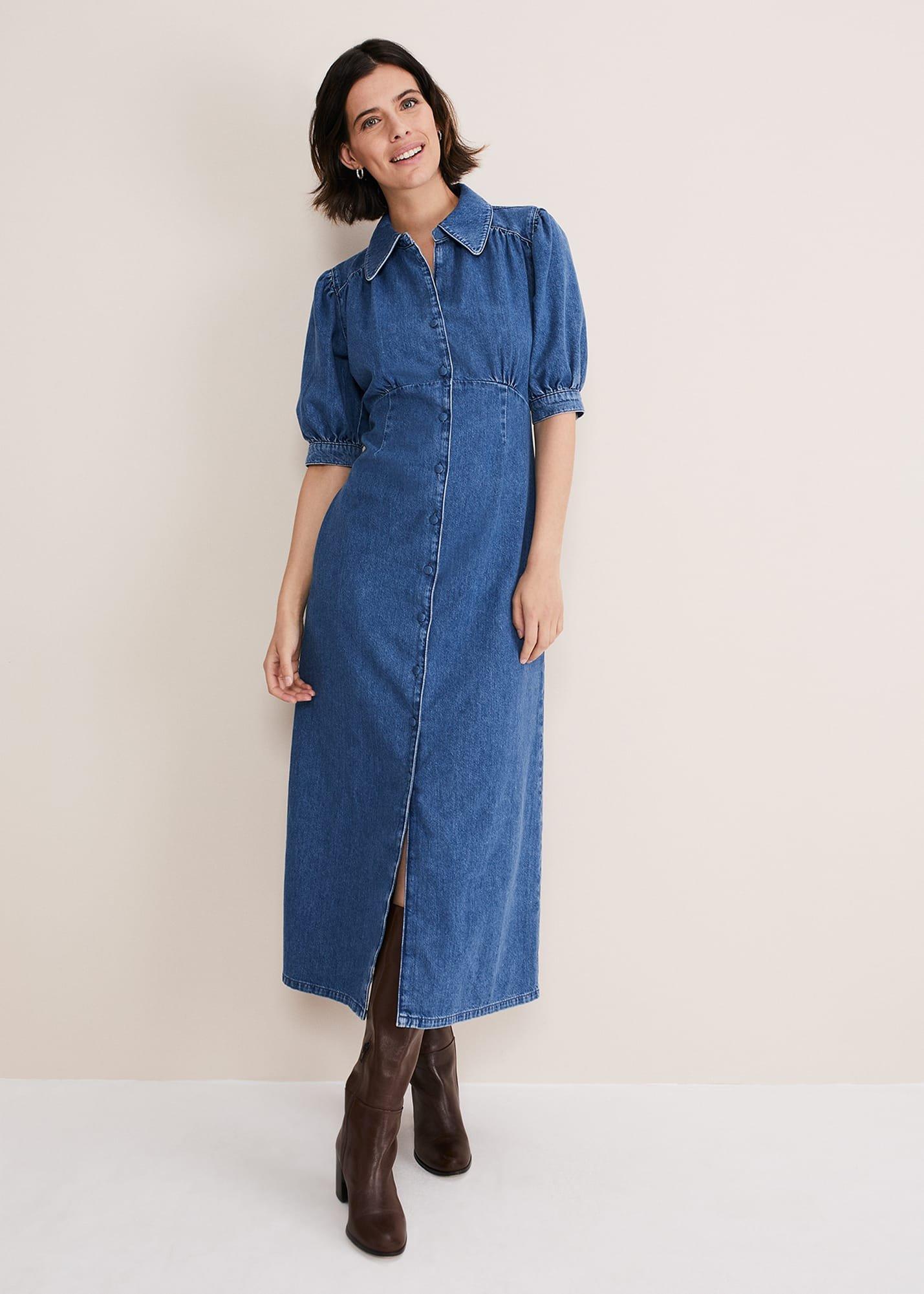 Cosette Denim Midaxi Dress