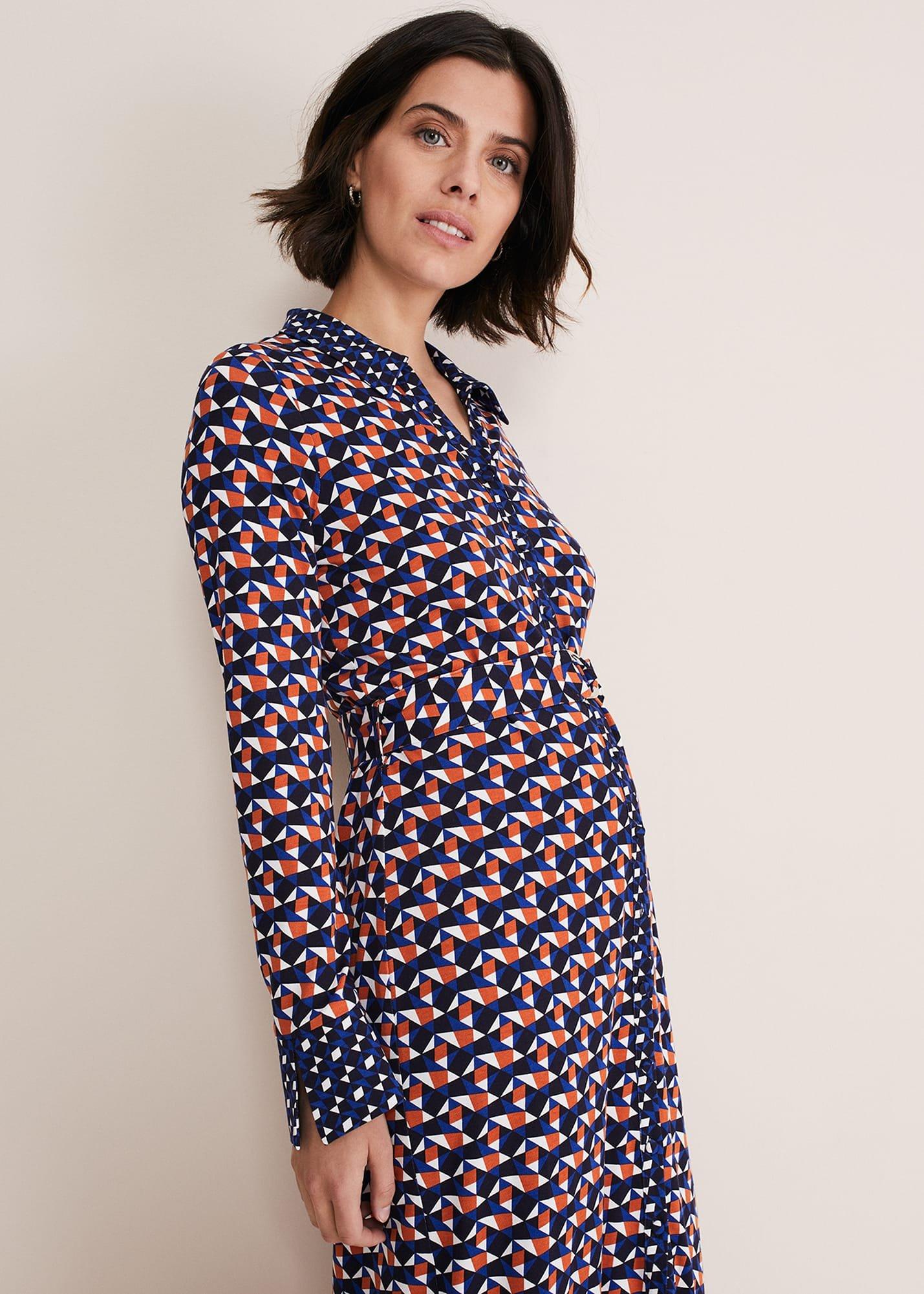 Amel Geo Fitted Jersey Dress