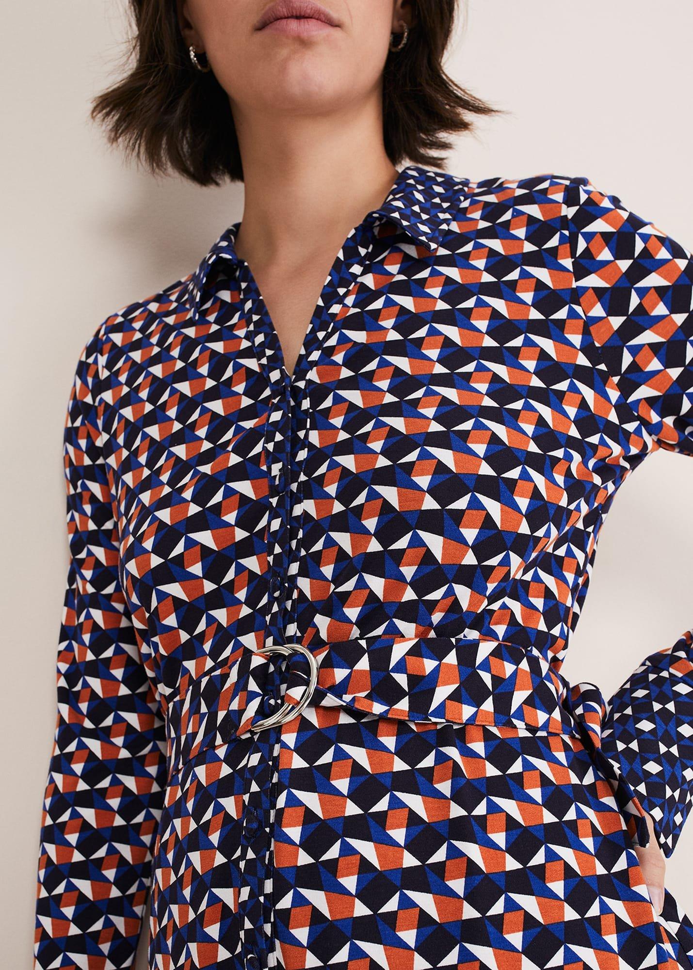 Amel Geo Fitted Jersey Dress