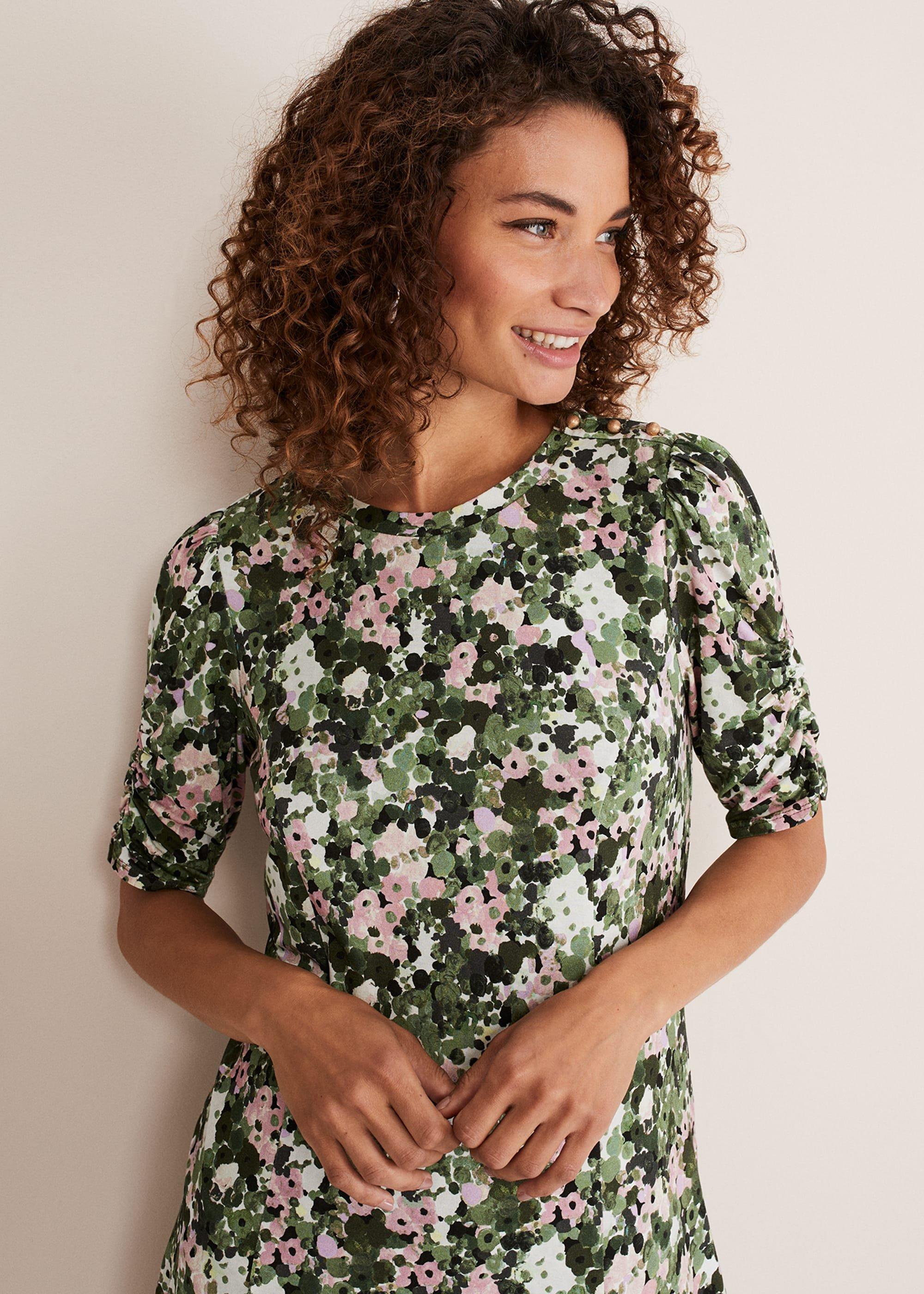 Jolee Printed Jersey Dress