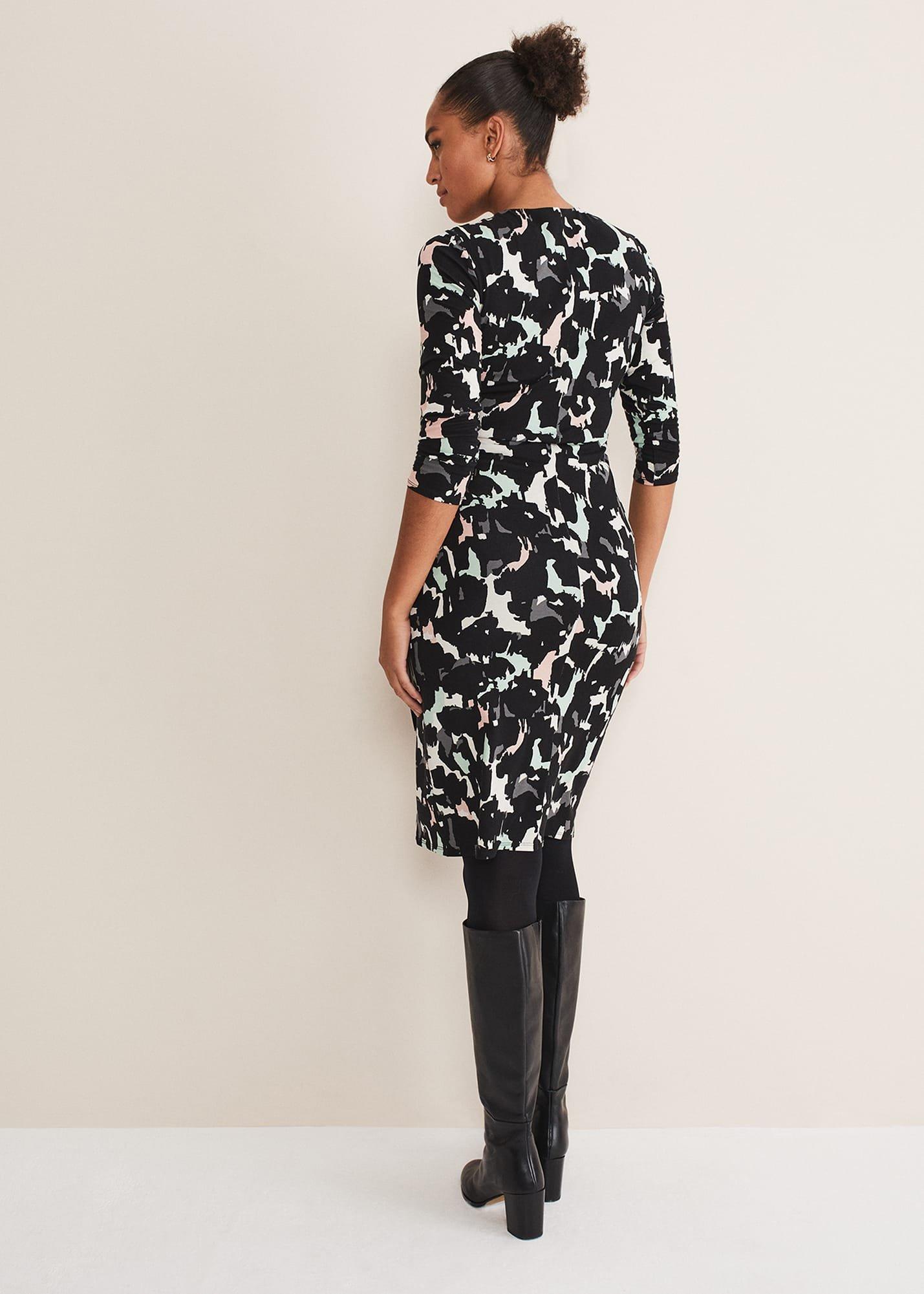 Lanor Wrap Printed Jersey Dress