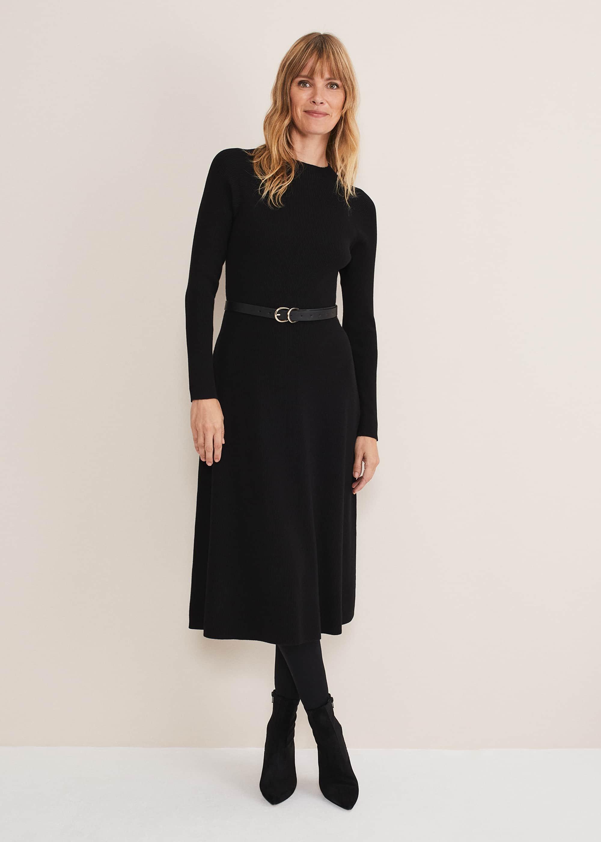 Reese Ribbed Maxi Belted Knit Dress