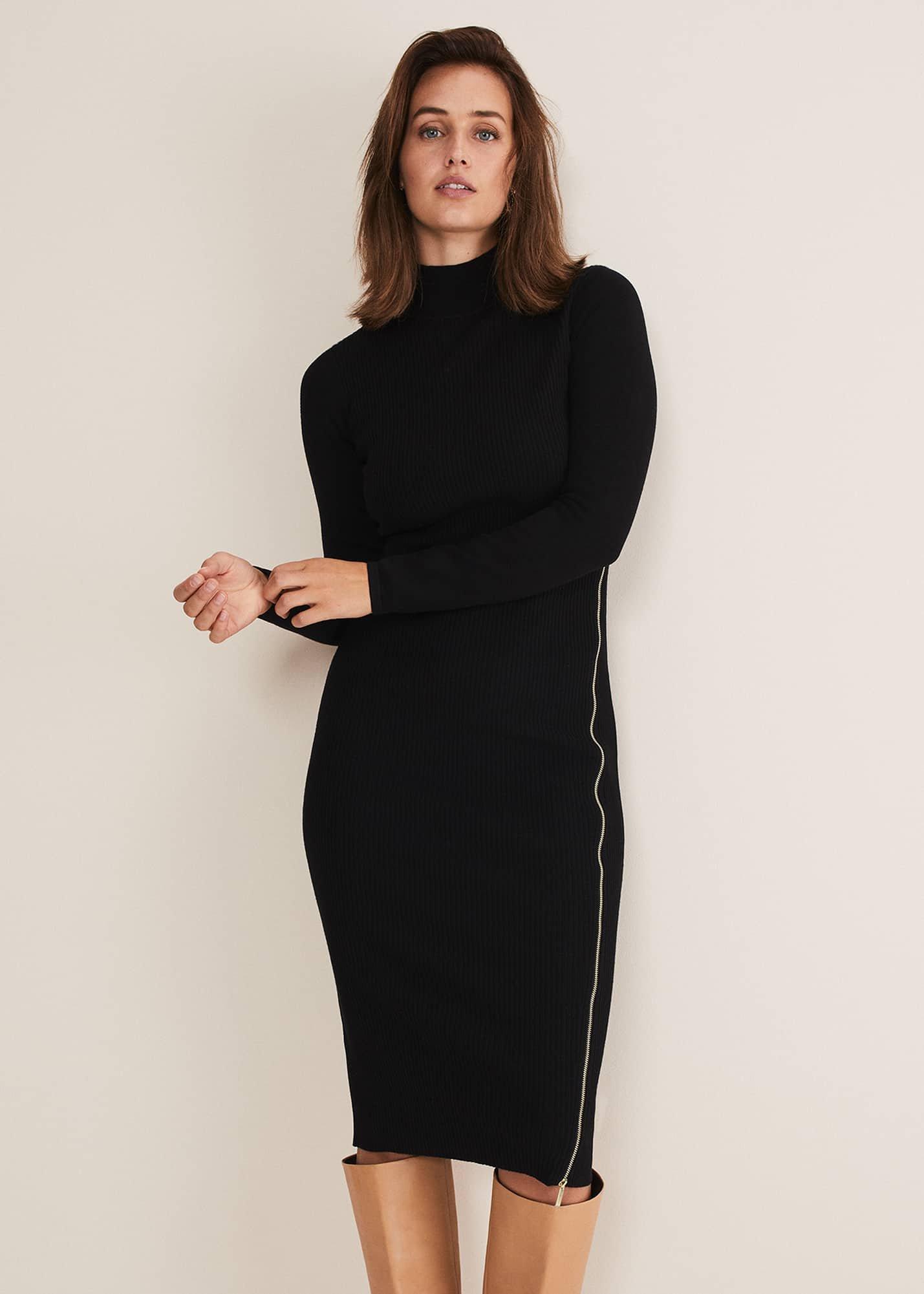 Milla Maxi Longline Zip Knit Dress
