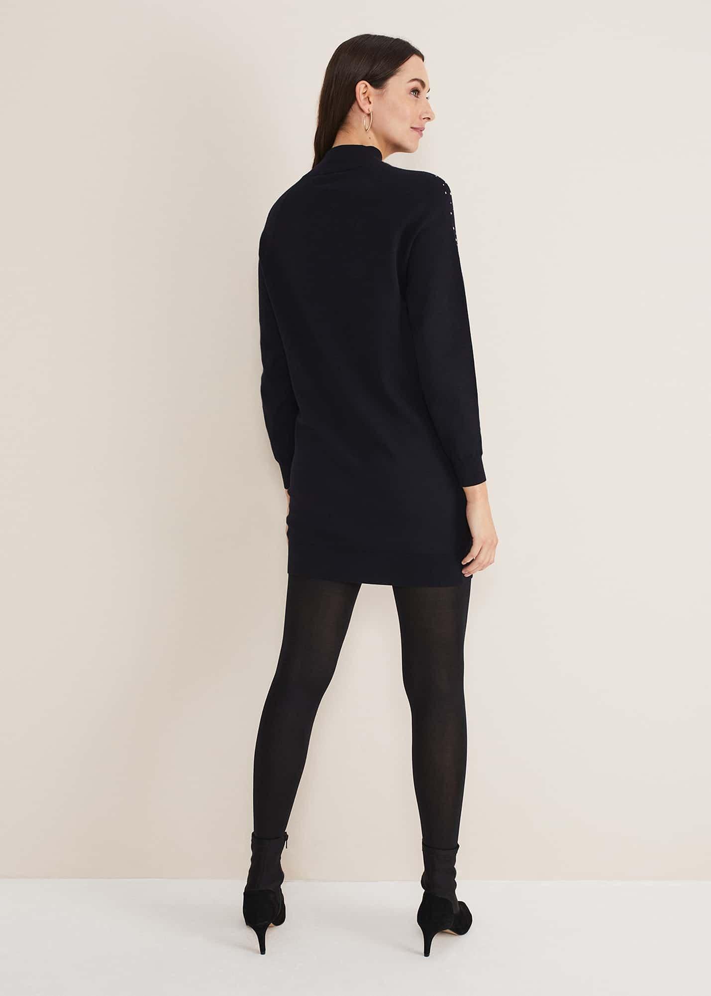 Helena Gold Stud Knit Dress