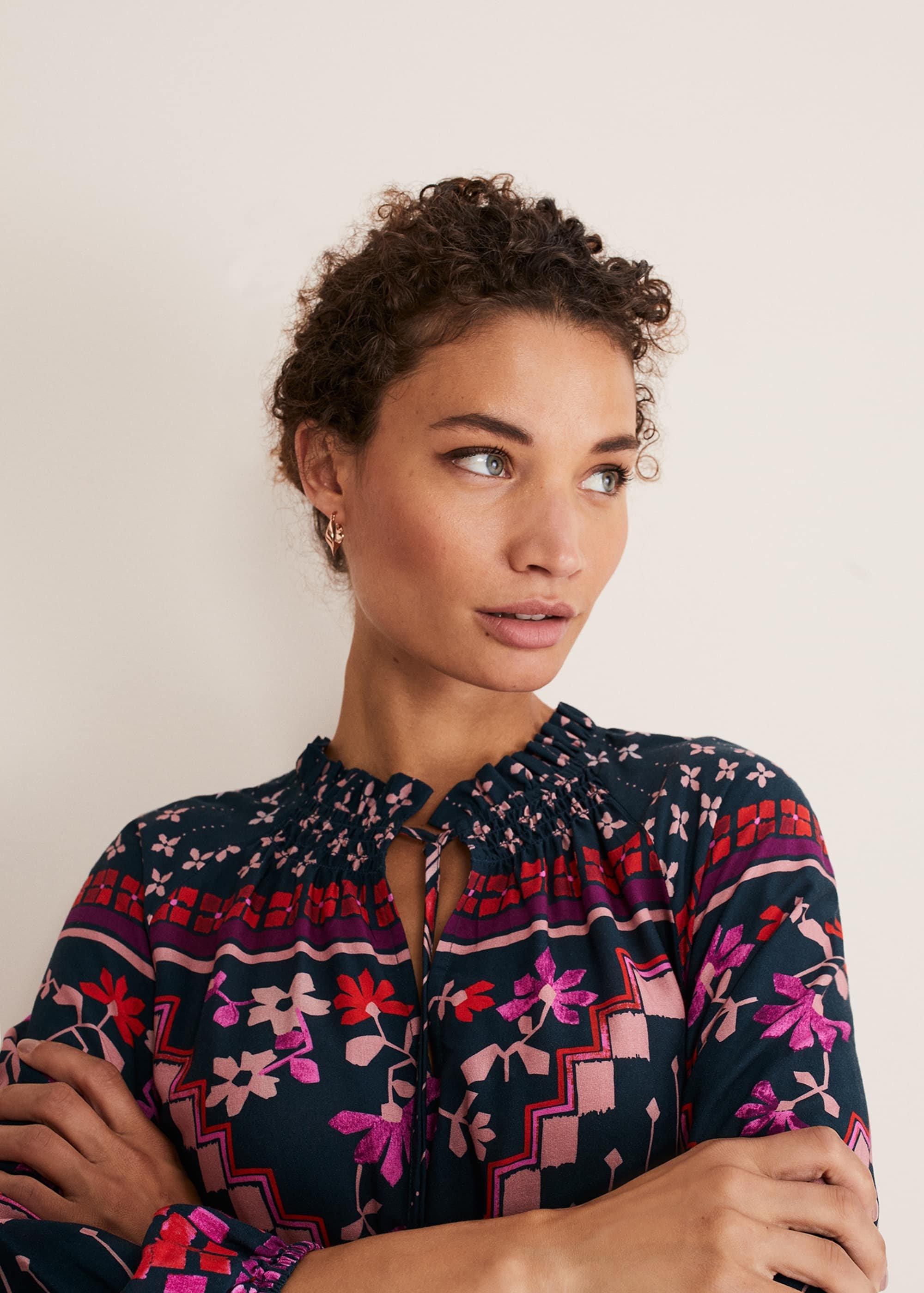 Asa Tile Print Midaxi Dress