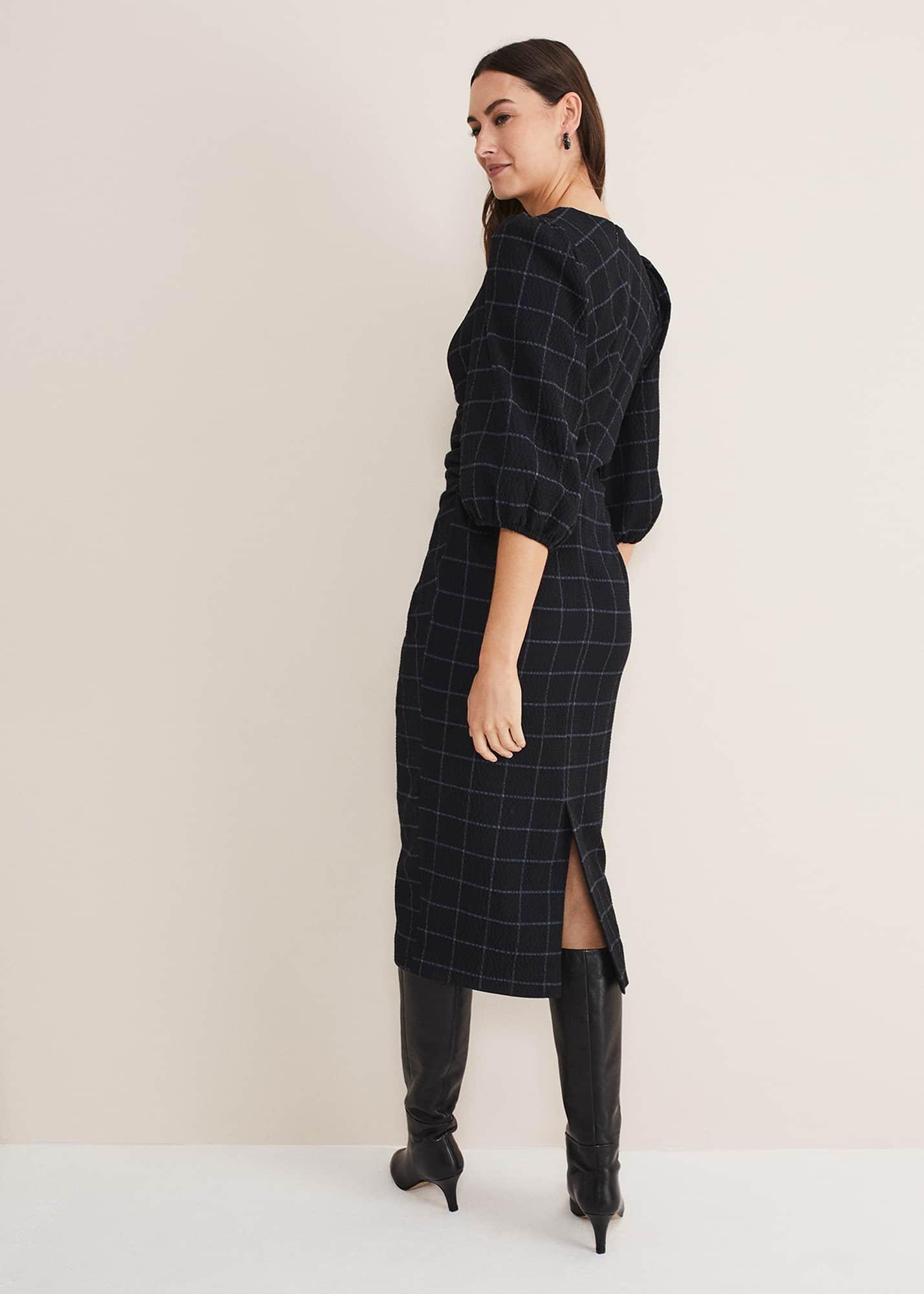 addison-check-ruched-dress
