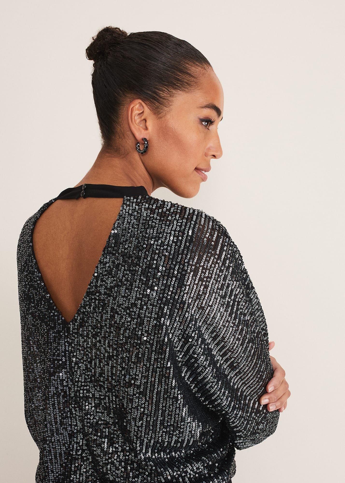 Becca Batwing Sequin Dress