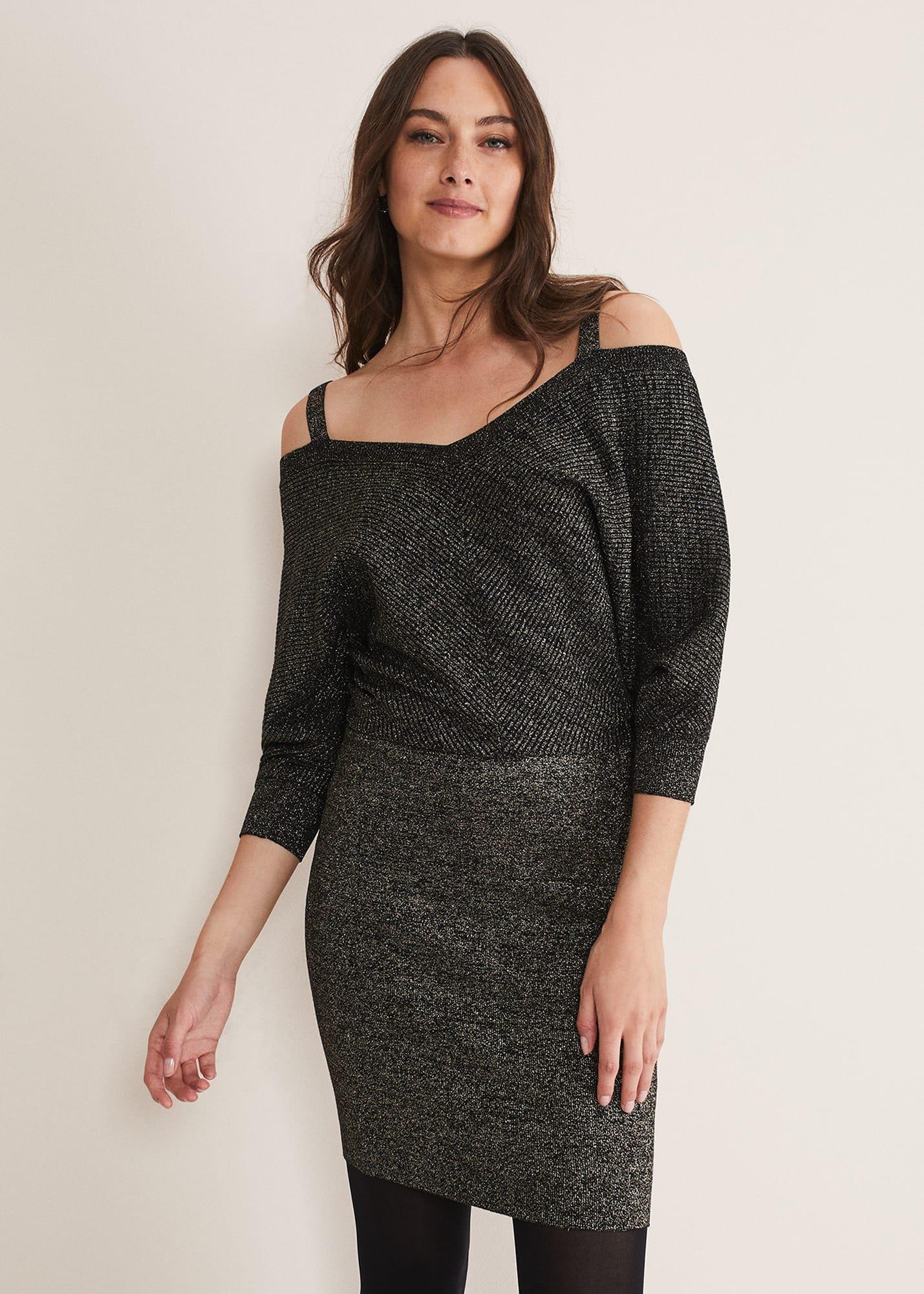 Florin Fitted Shimmer Column Dress